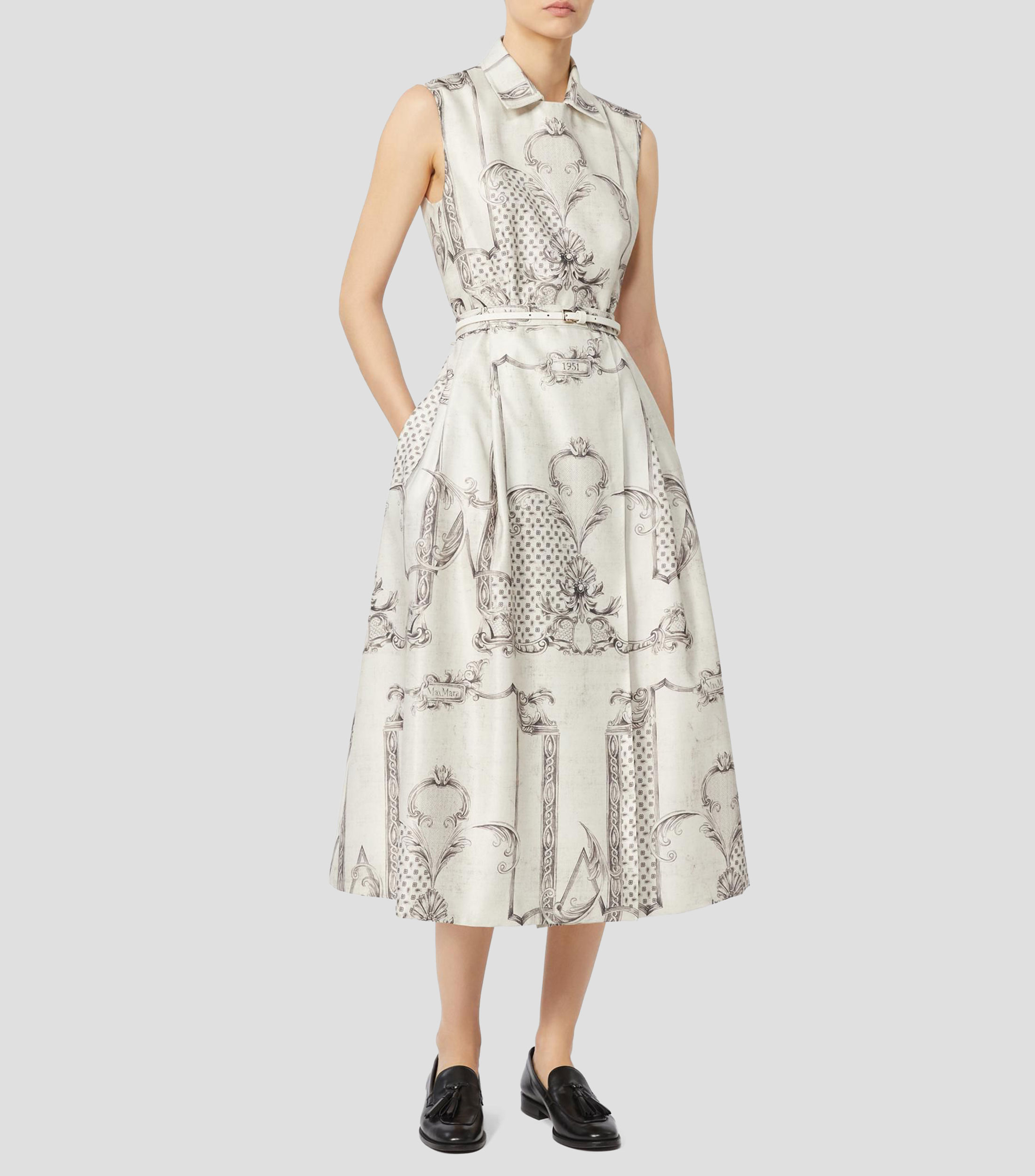Vestido midi estampado Mujer