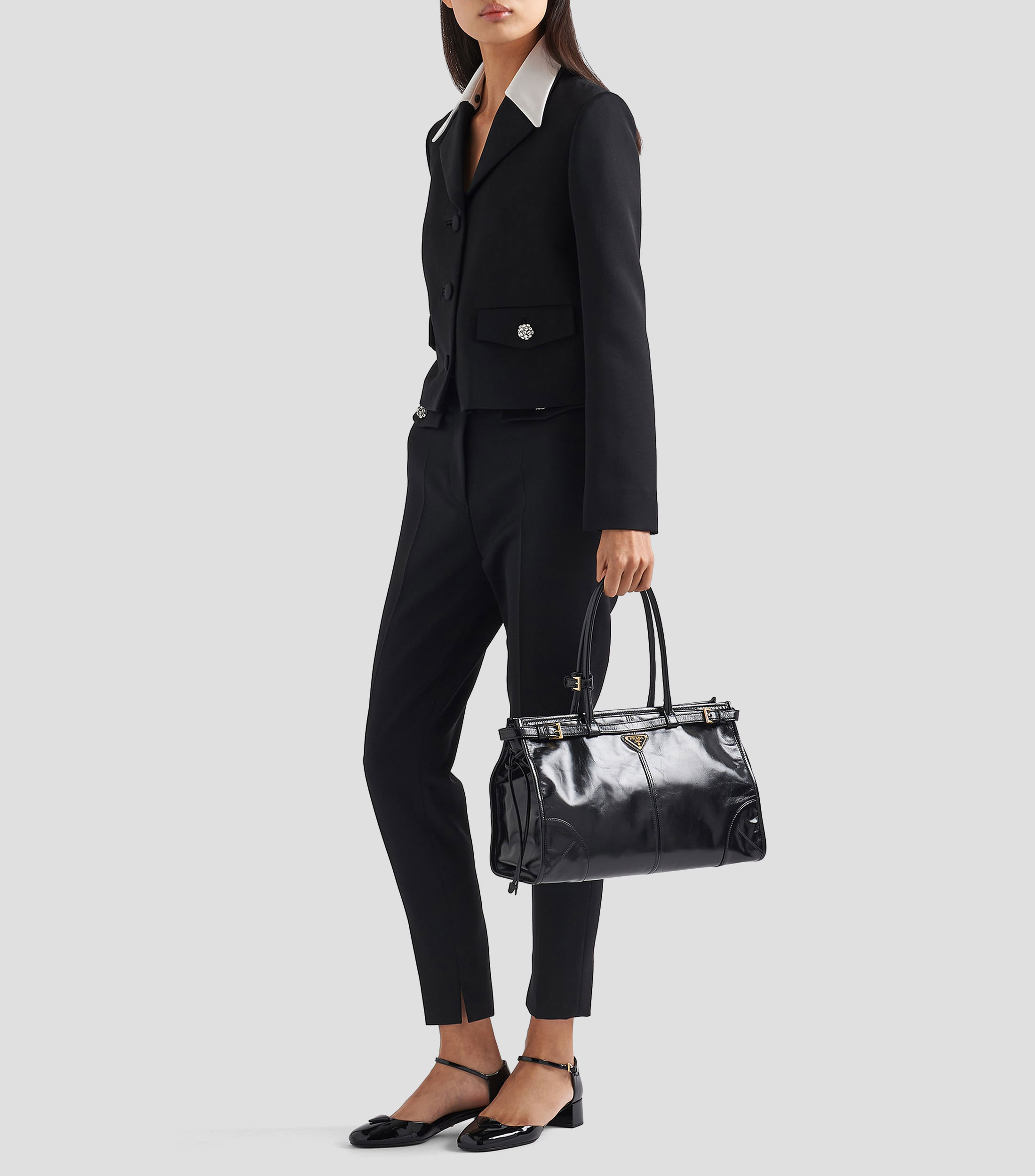 Bolsa Tote Negra en Piel Bonnie, Mujer