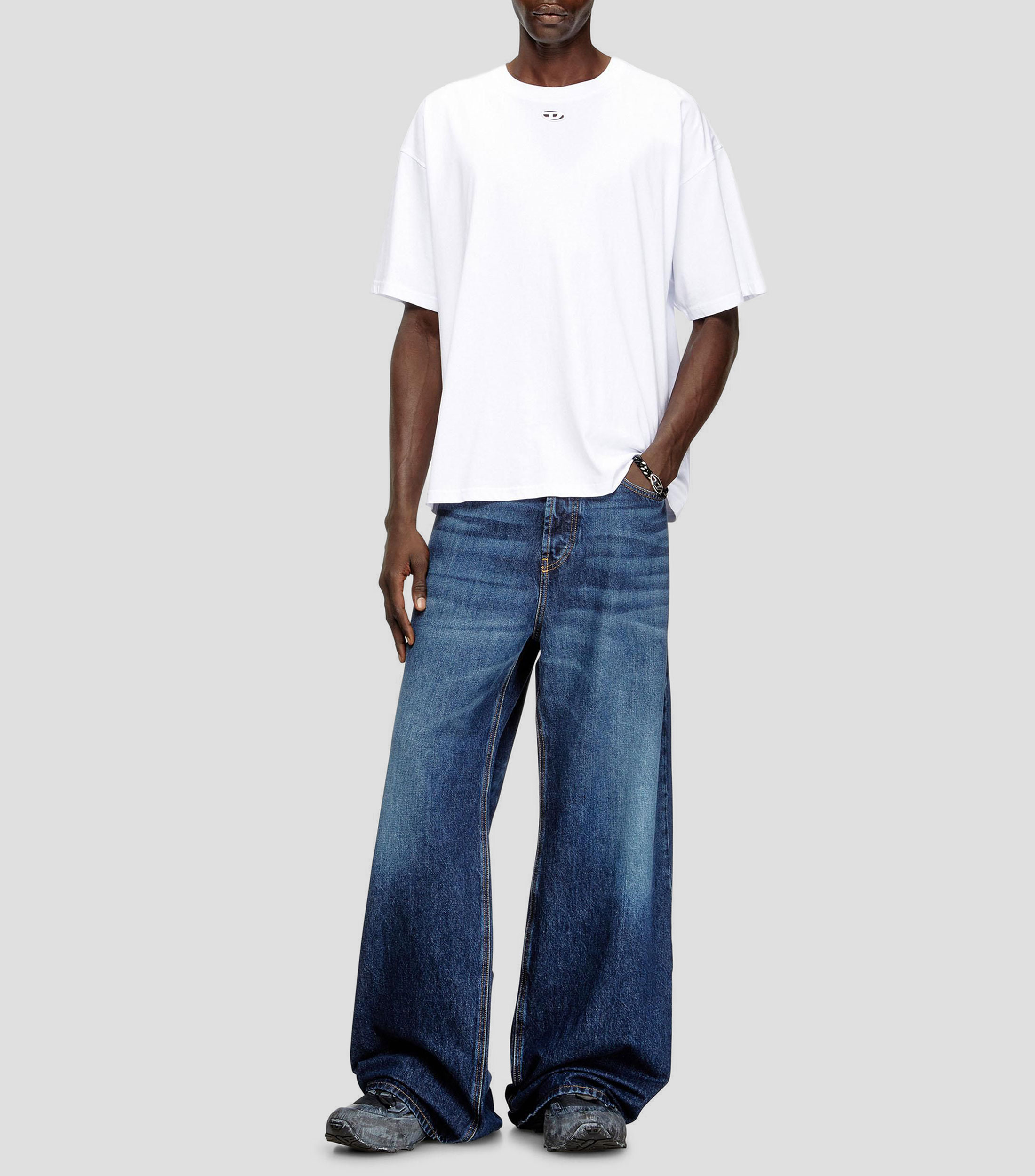 Playera cuello redondo manga corta sólido Hombre