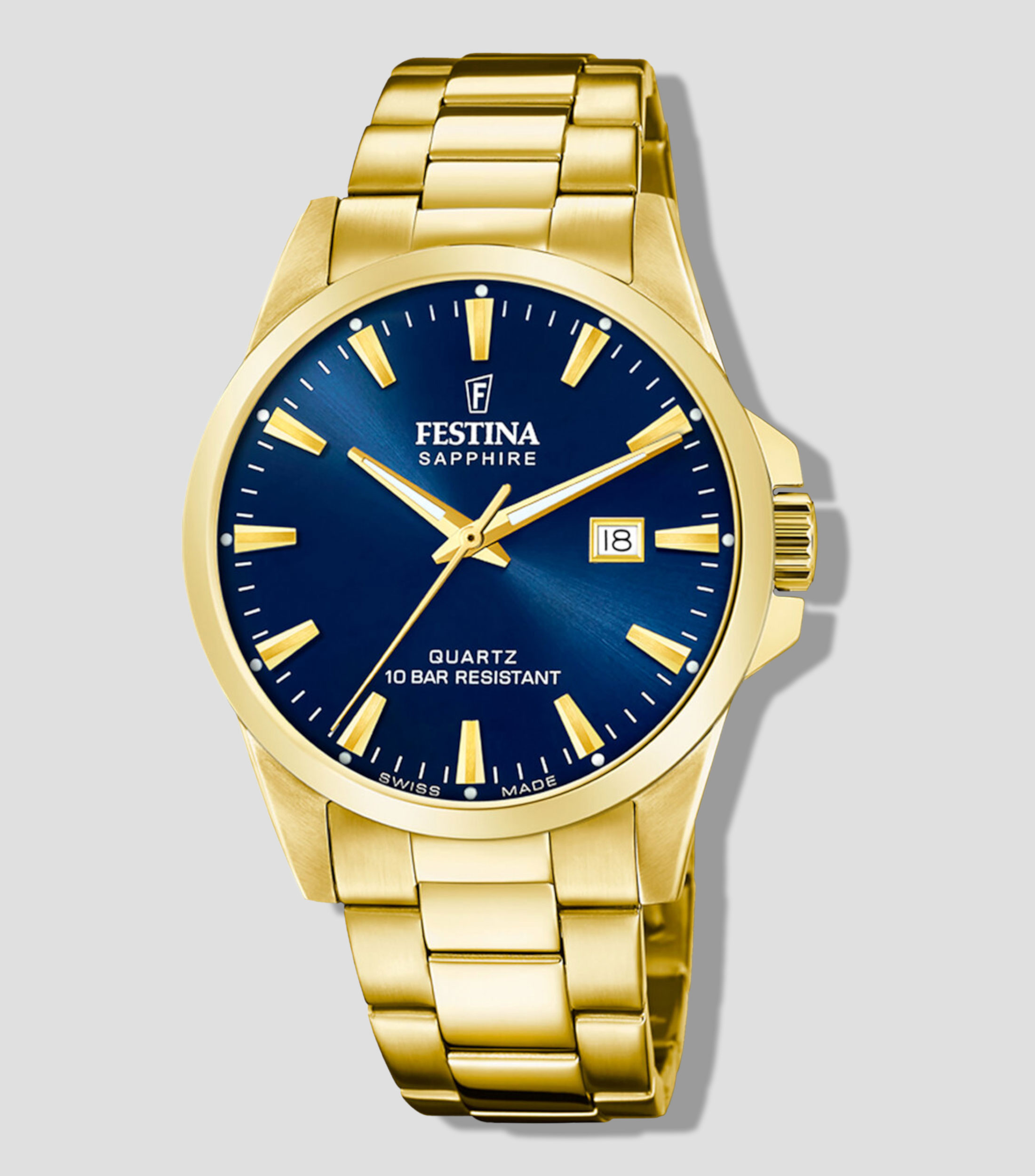 Reloj para hombre Acero Clasico De vestir, Dorado