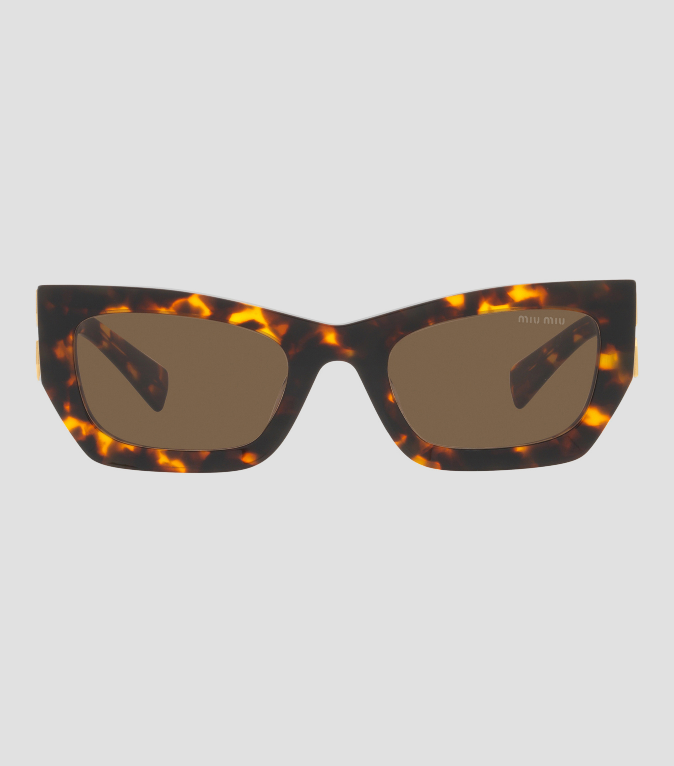Lentes de sol rectangulares carey Mujer