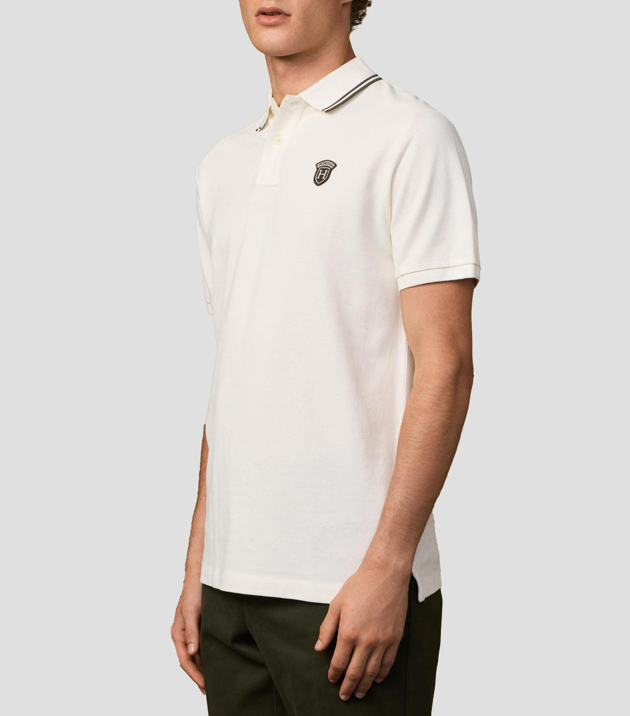 Playera tipo polo manga corta lisa Hombre