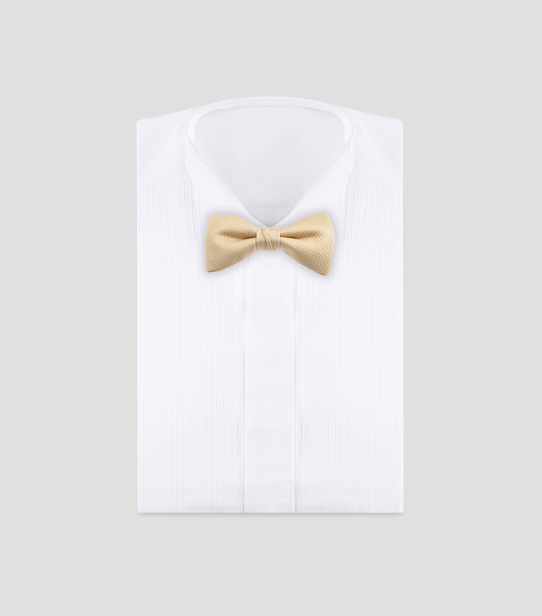 Corbata de moño beige con microdiseño Niño