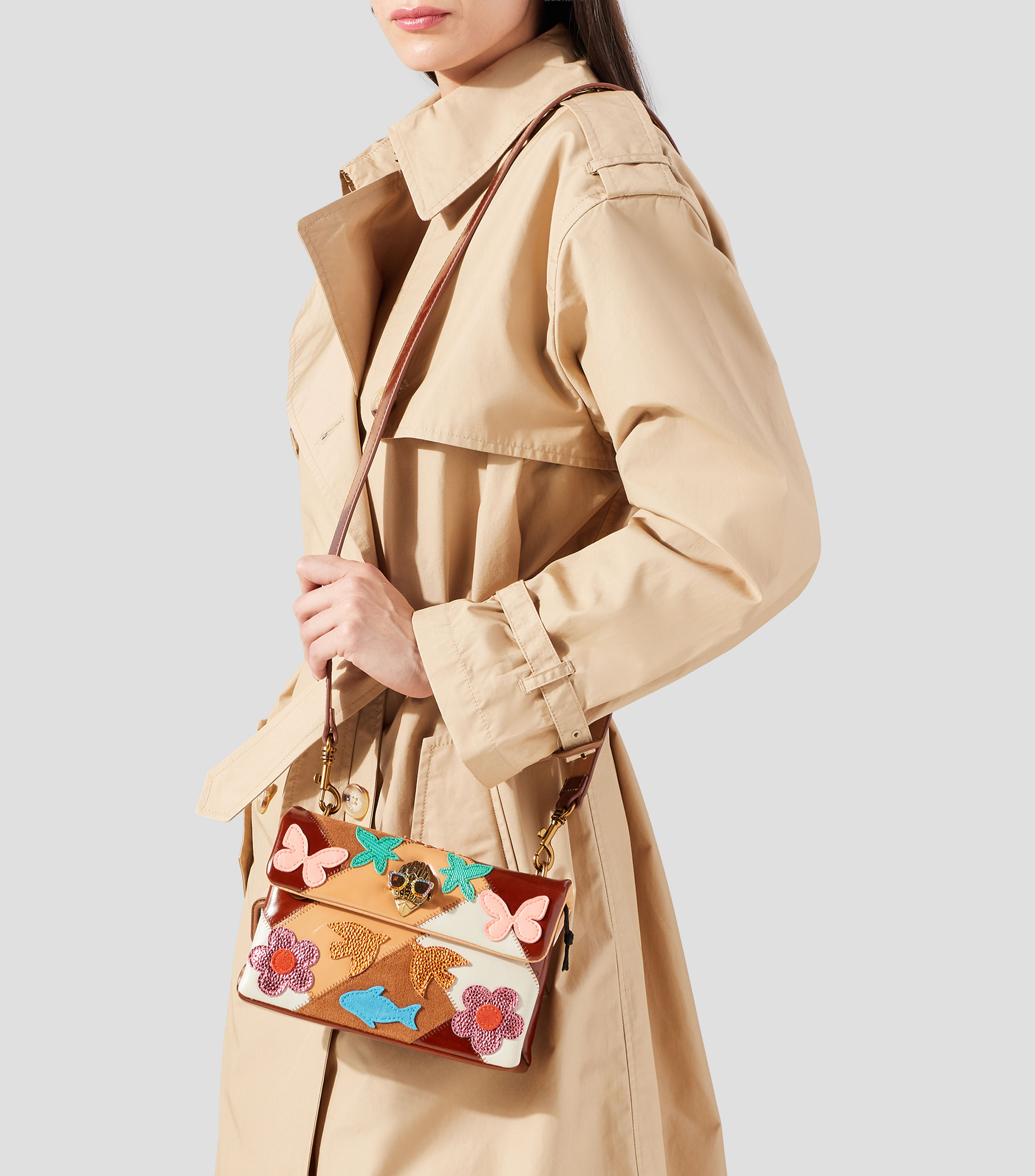 Bolsa crossbody en piel fantasía Mujer