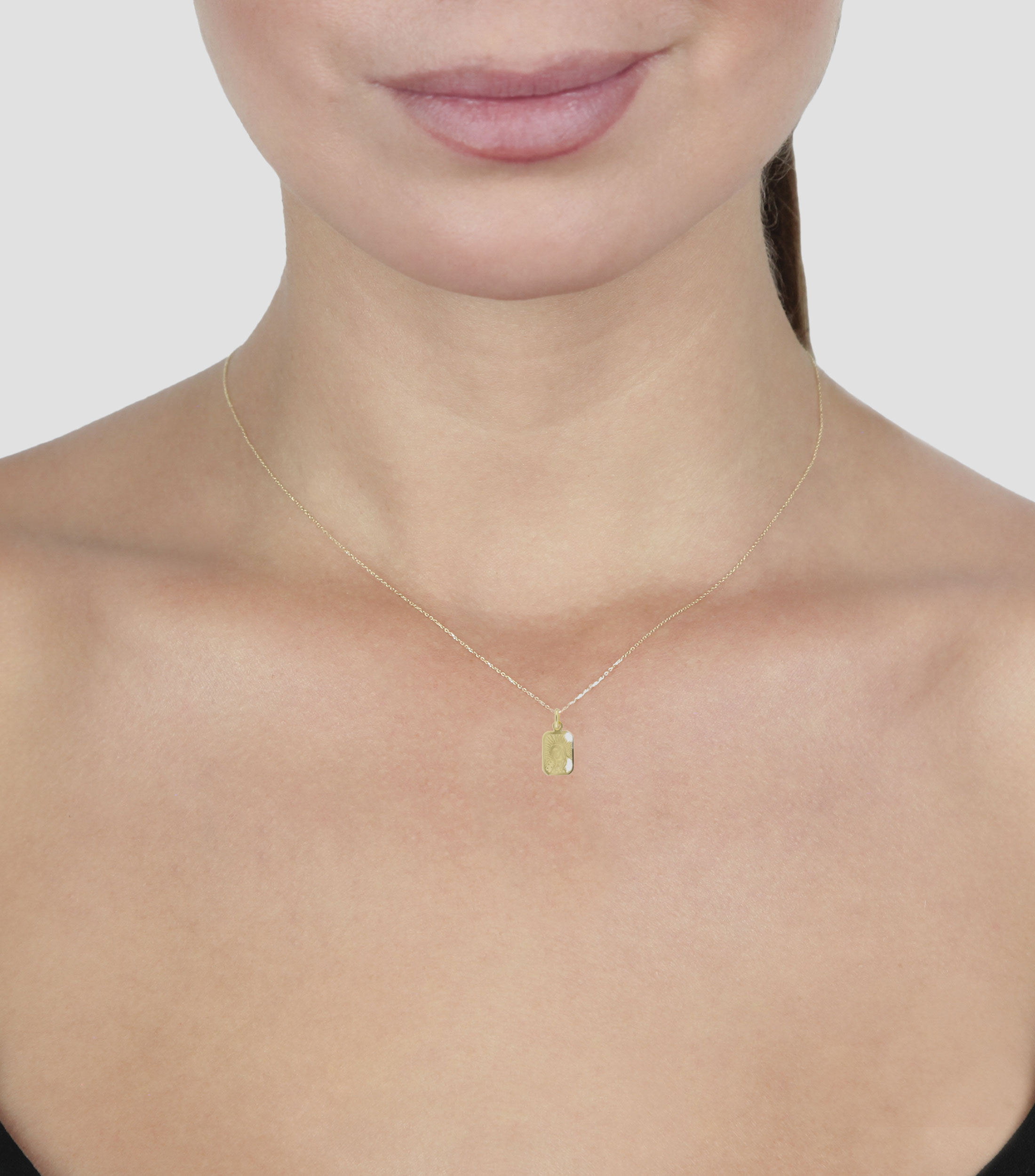 Medalla en Oro de 14 Kilates Virgen de Guadalupe Unisex