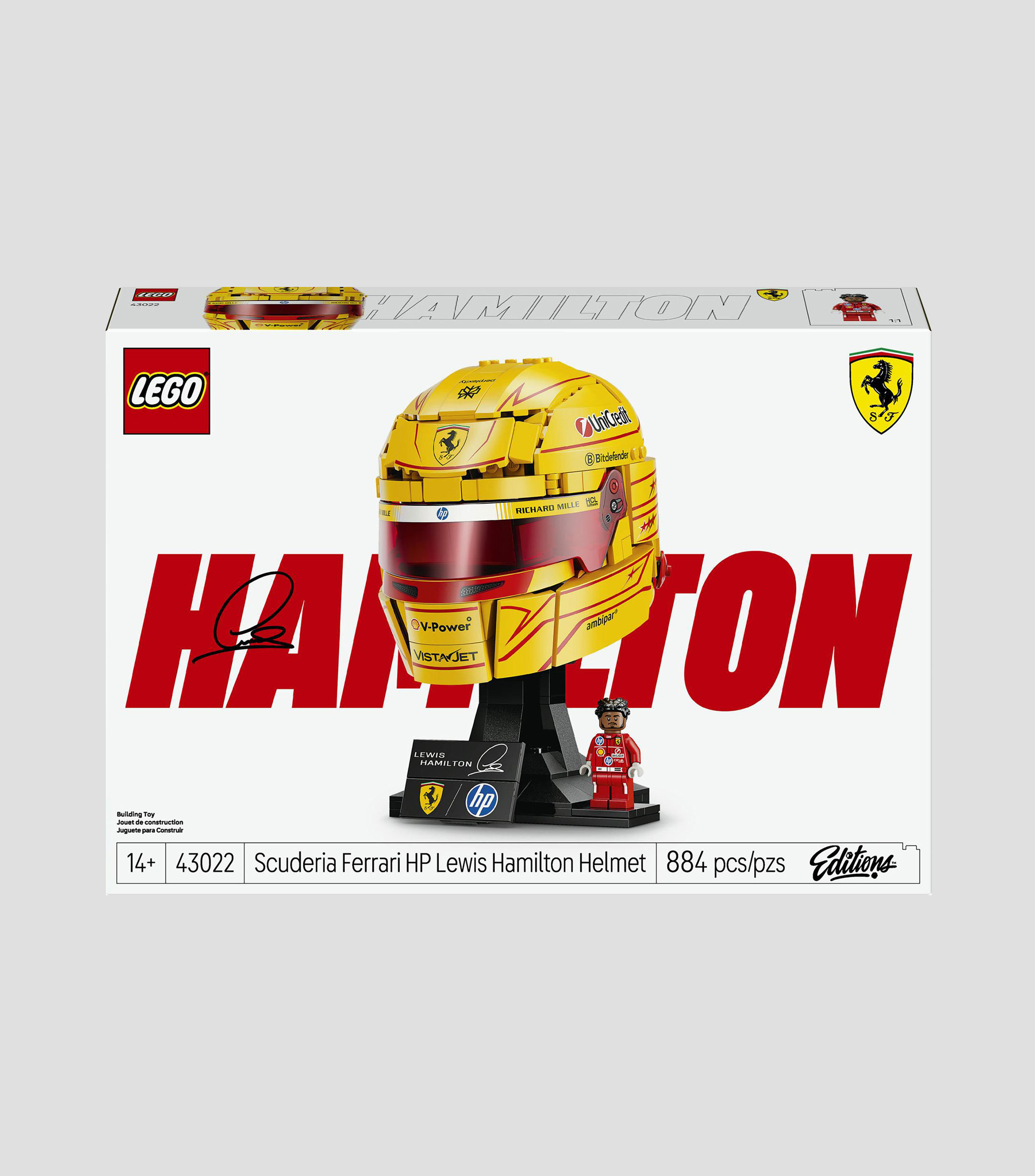 Lego Editions Vehicles Scuderia Ferrari HP Casco de Lewis Hamilton 43022