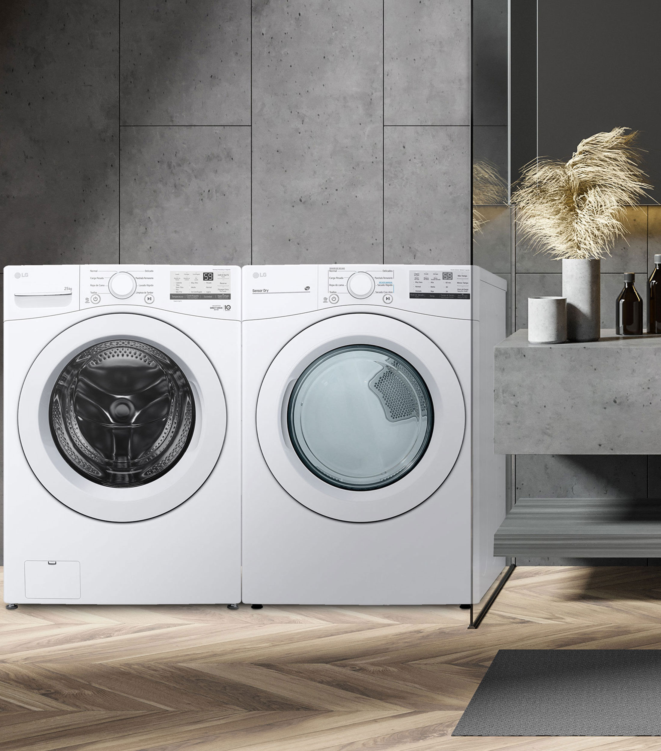 Centro de Lavado WM25WV2S6W.DF20WV2W Gas-Eléctrica de carga frontal 25 Kg