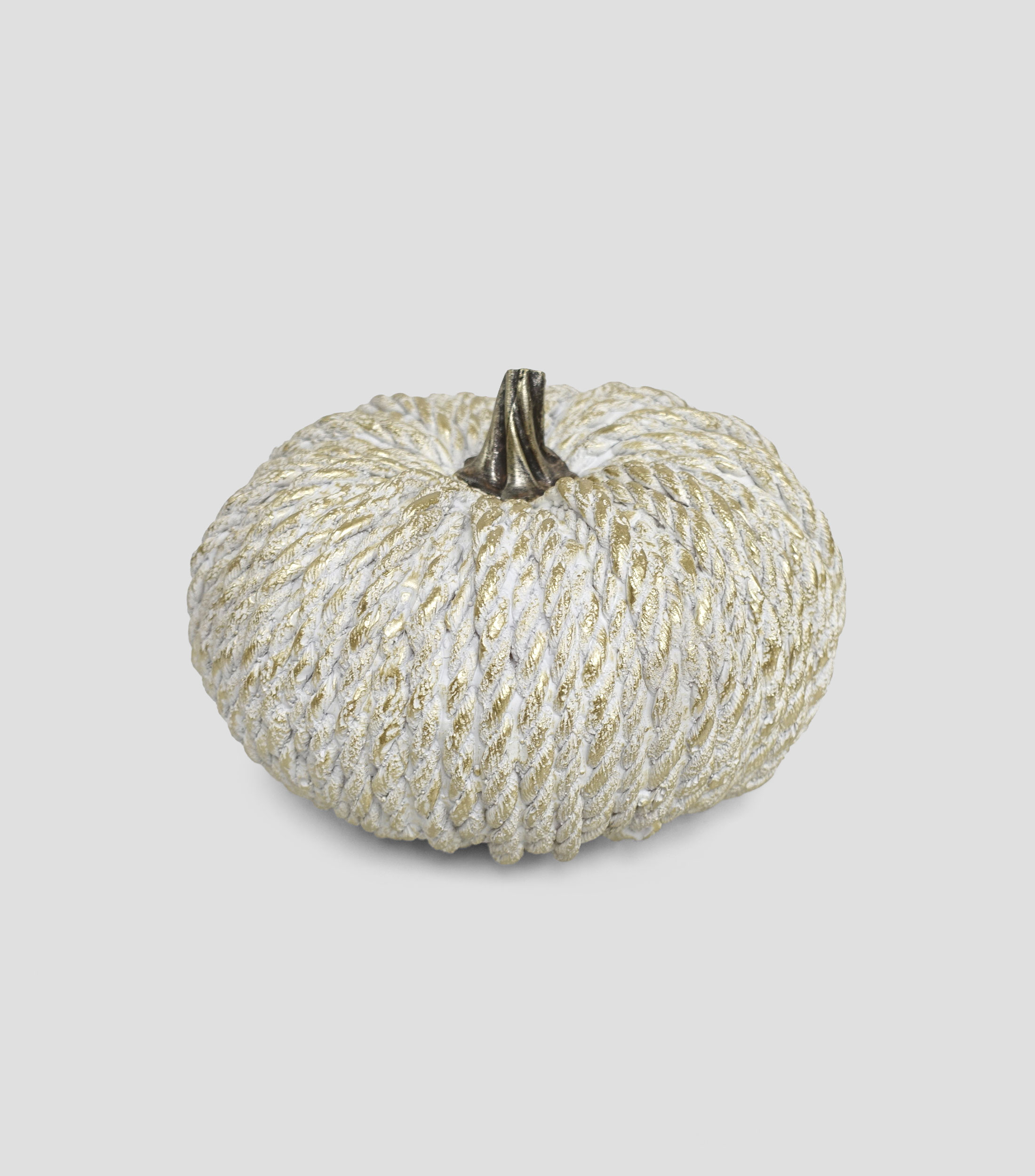 Figura Decorativa Calabaza tipo tejido en Poliresina