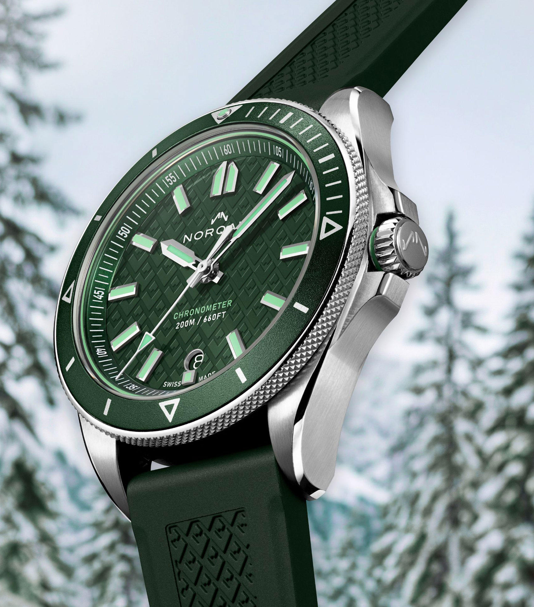 Reloj para Hombre Adventure Deportivo Verde, Plateado