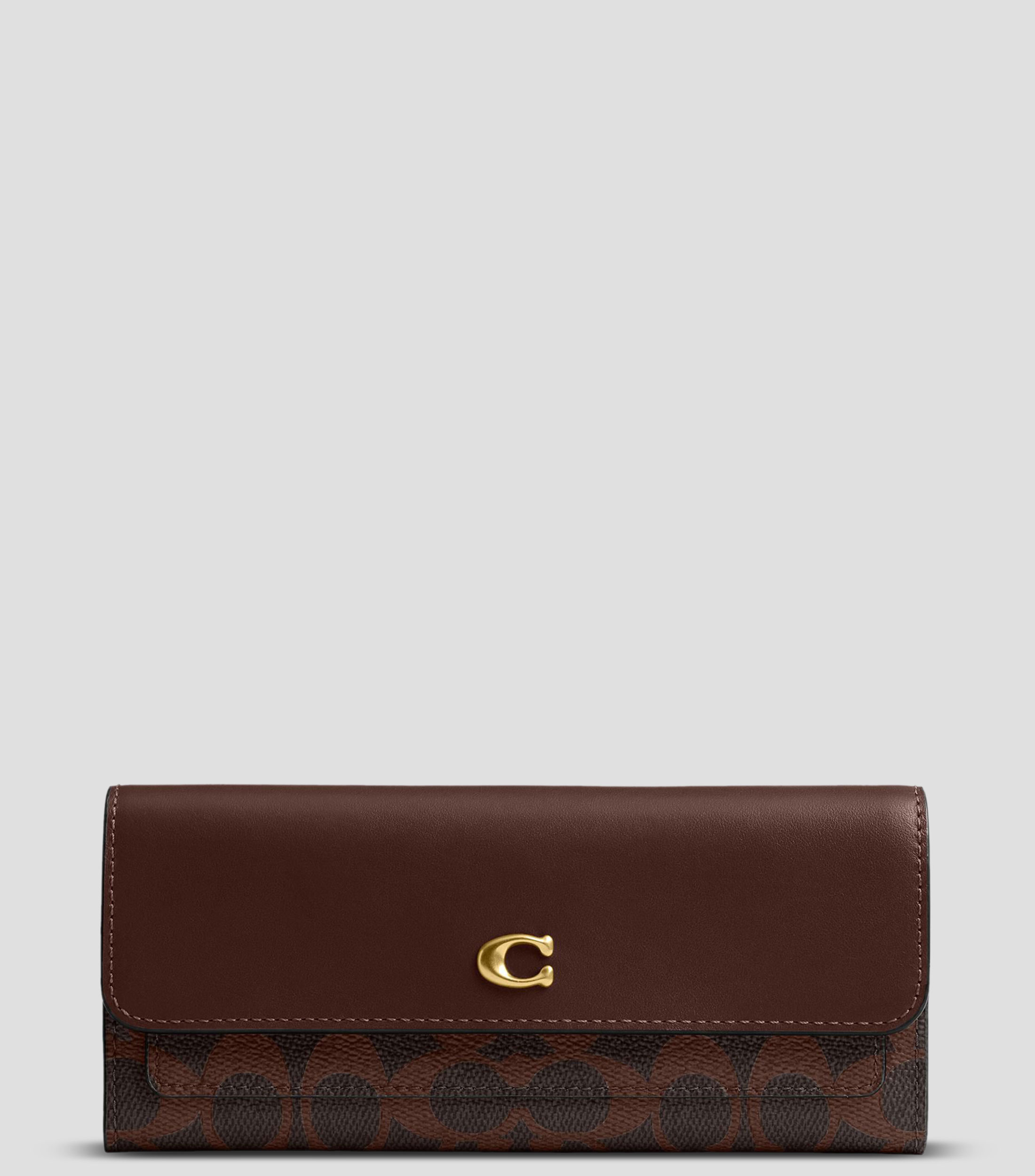 Cartera café oscuro Mila Long Mujer
