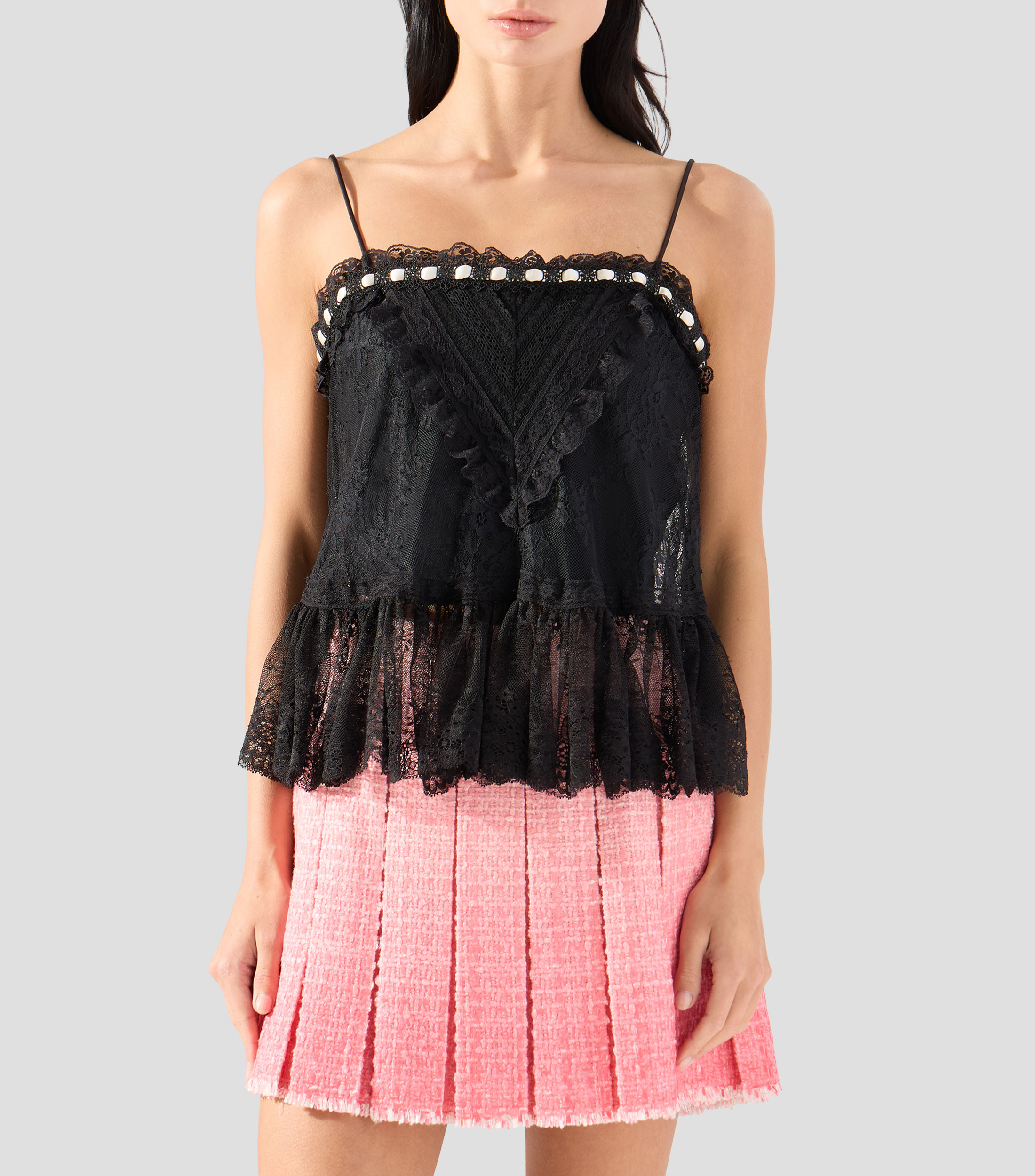 Blusa lisa sin mangas Mujer