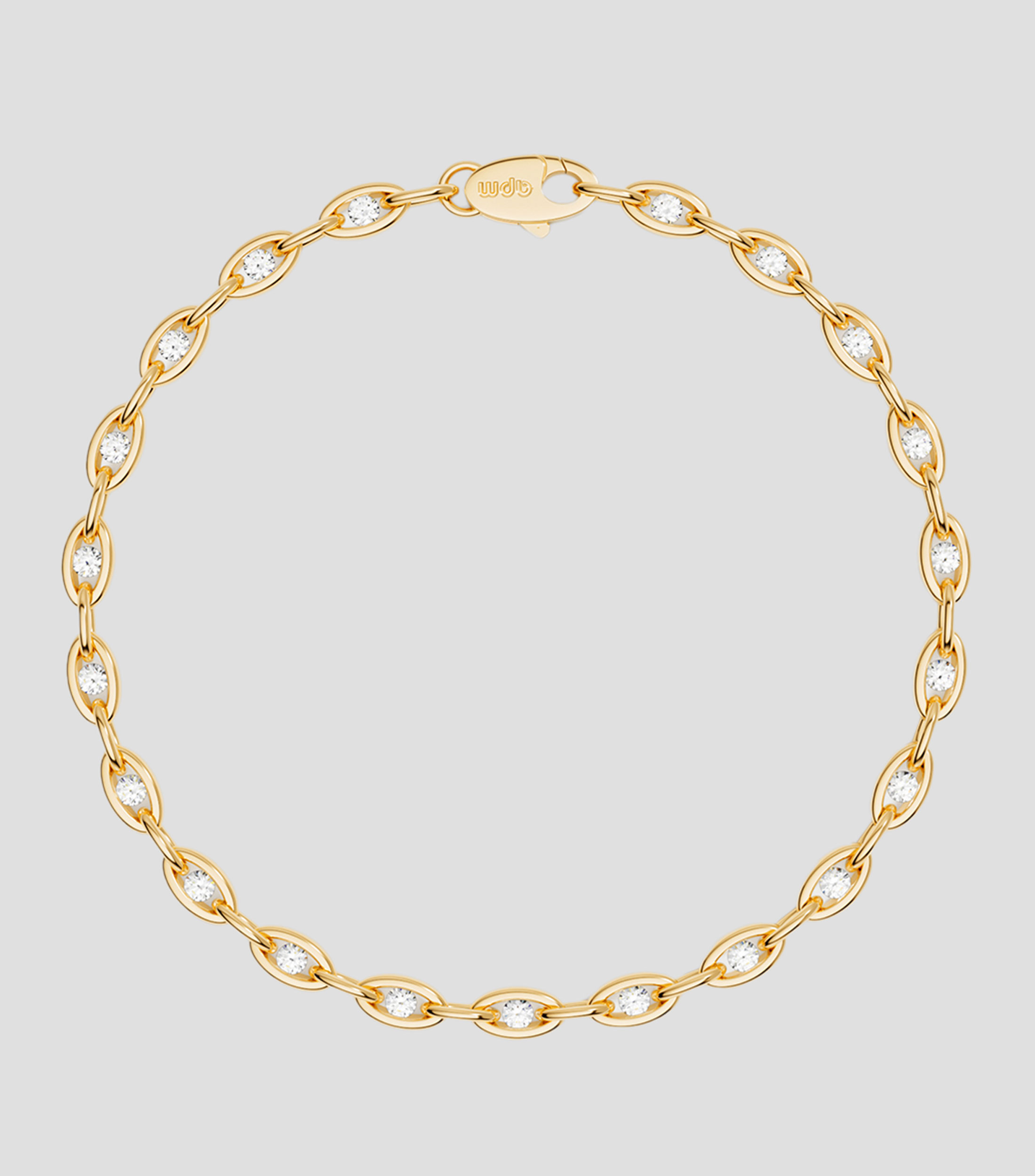 Brazalete eslabonado con circonitas Mujer