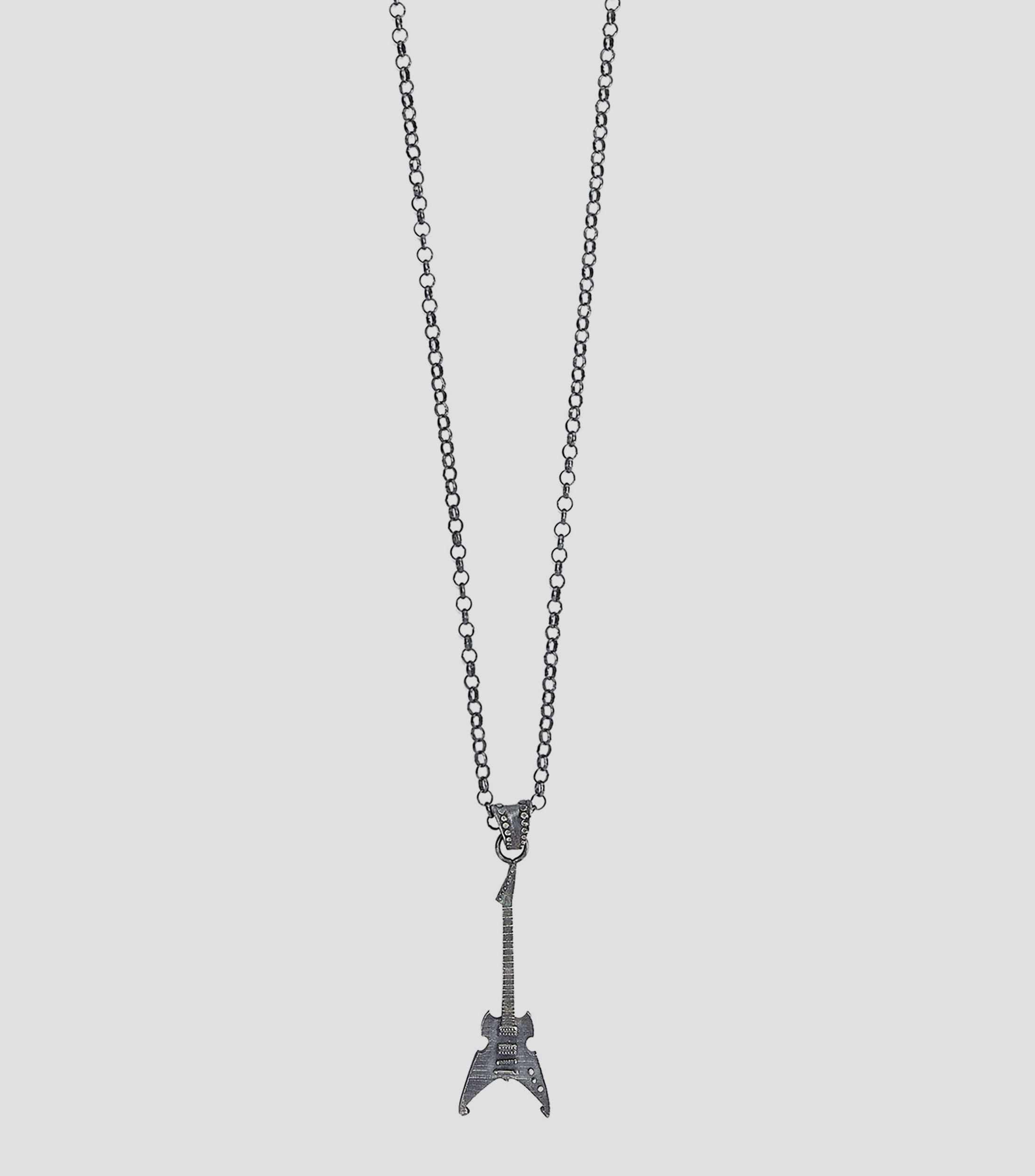 Dije con cadena Metal Guitar Hombre