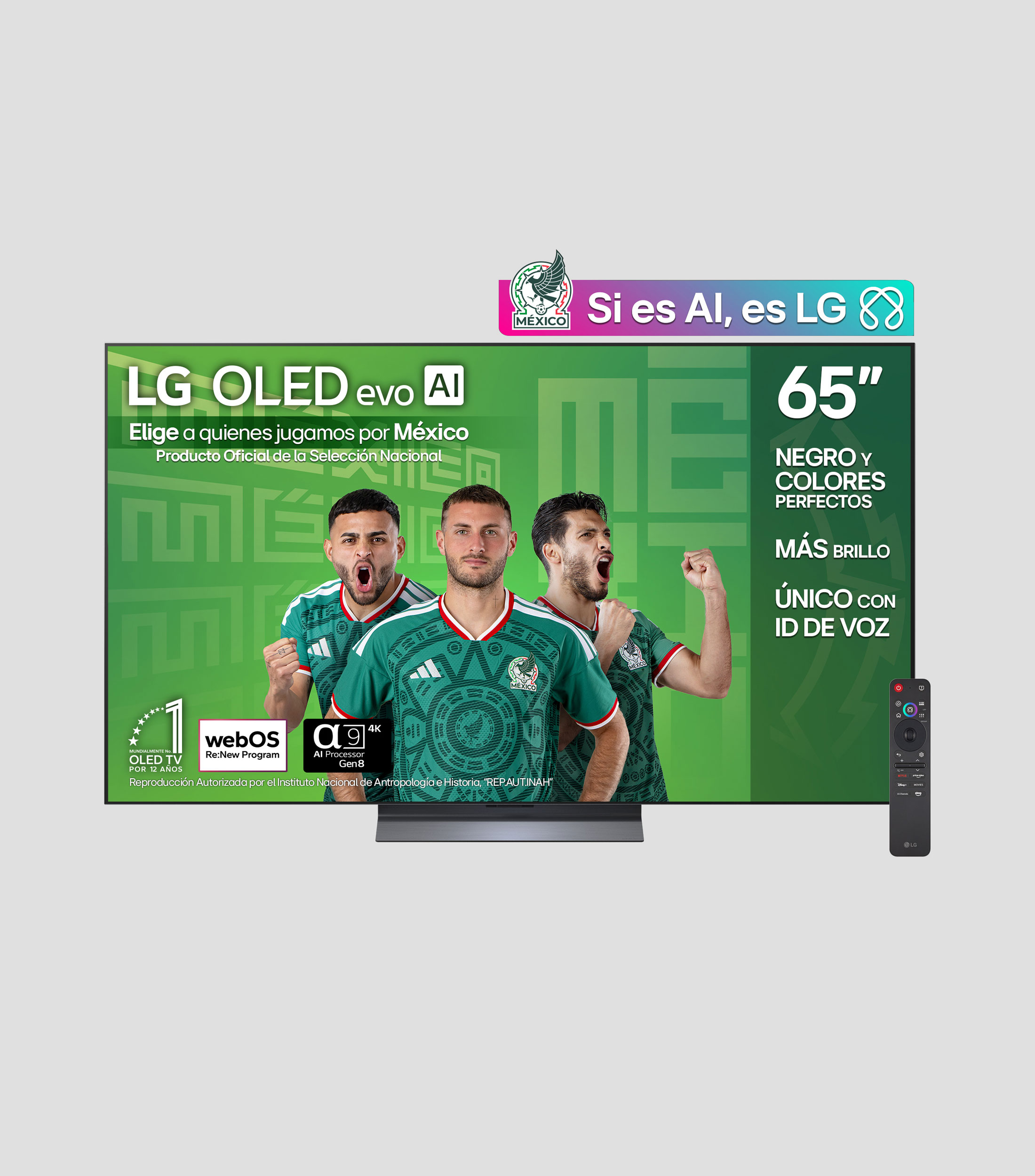 Pantalla 65 pulgadas plana OLED evo AI C5 4K SMART TV 2025