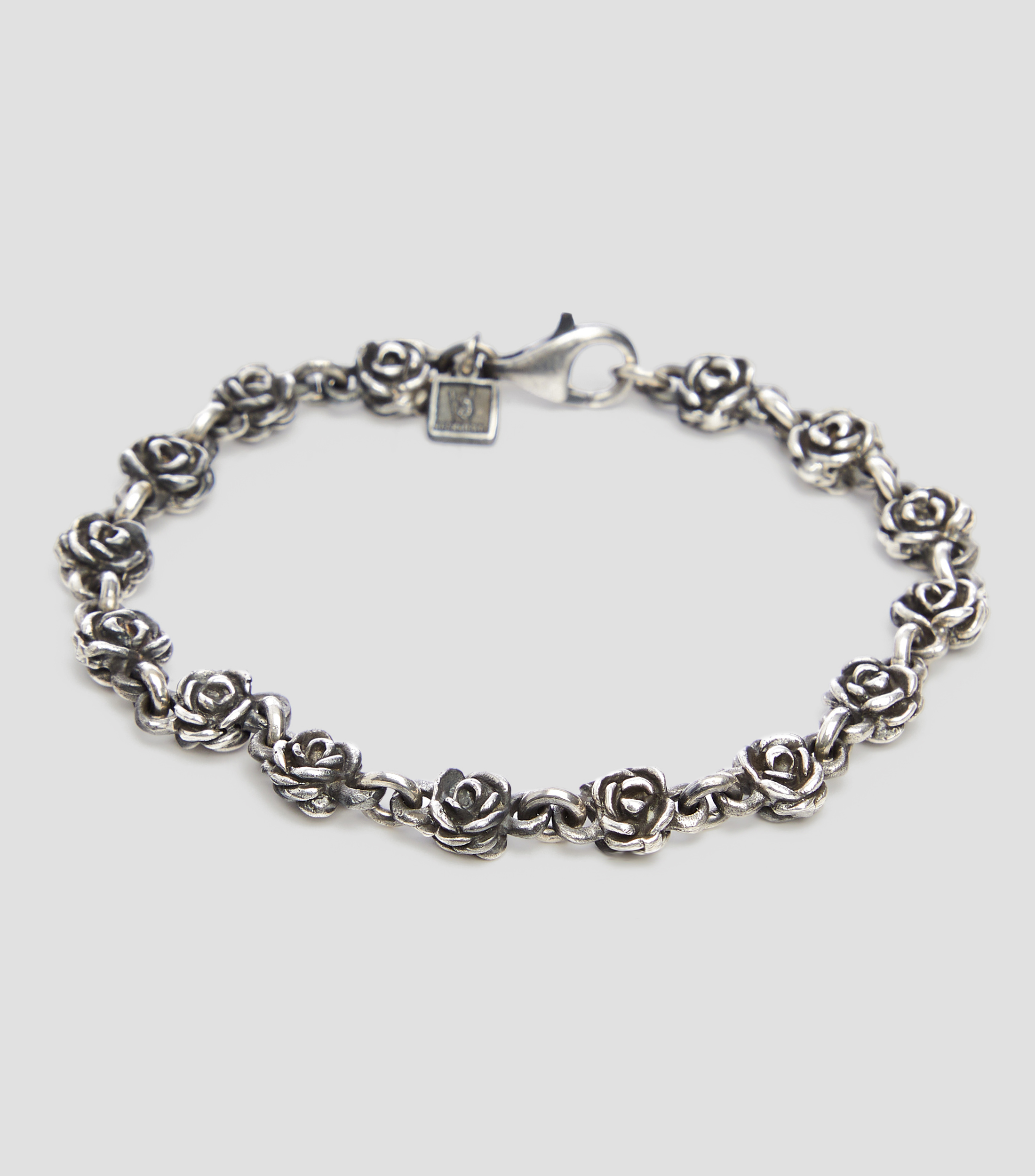 Pulsera Rosas en plata .925 Hombre