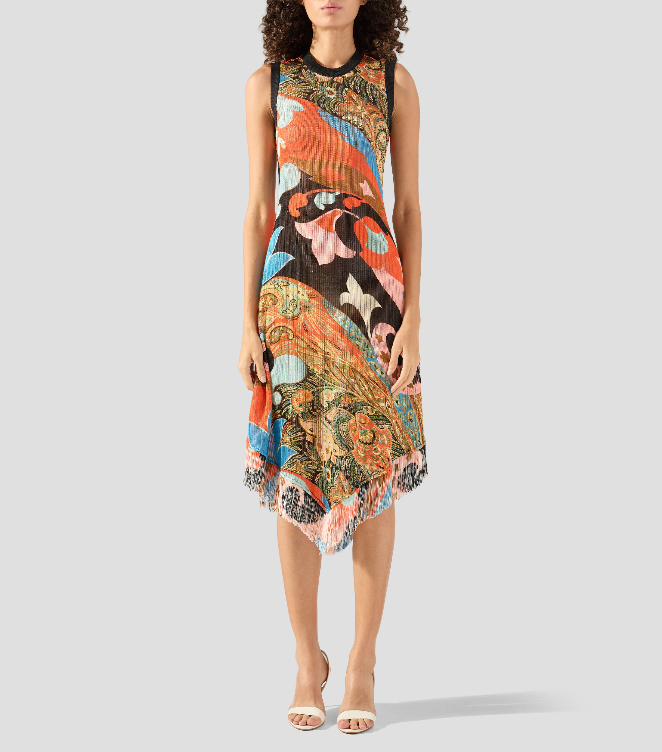 Vestido midi estampado Mujer