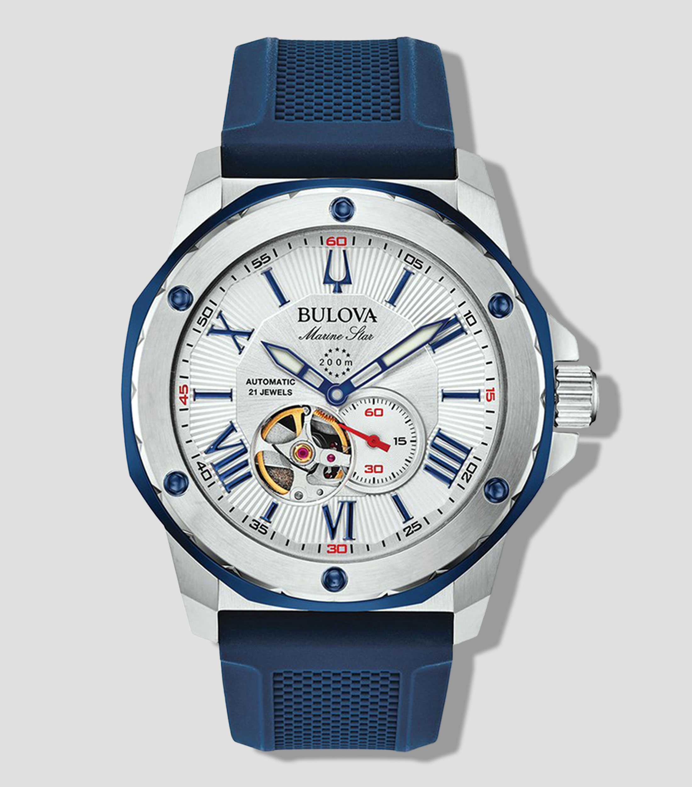 Reloj para Hombre Marine Star Casual, Plateado, Azul