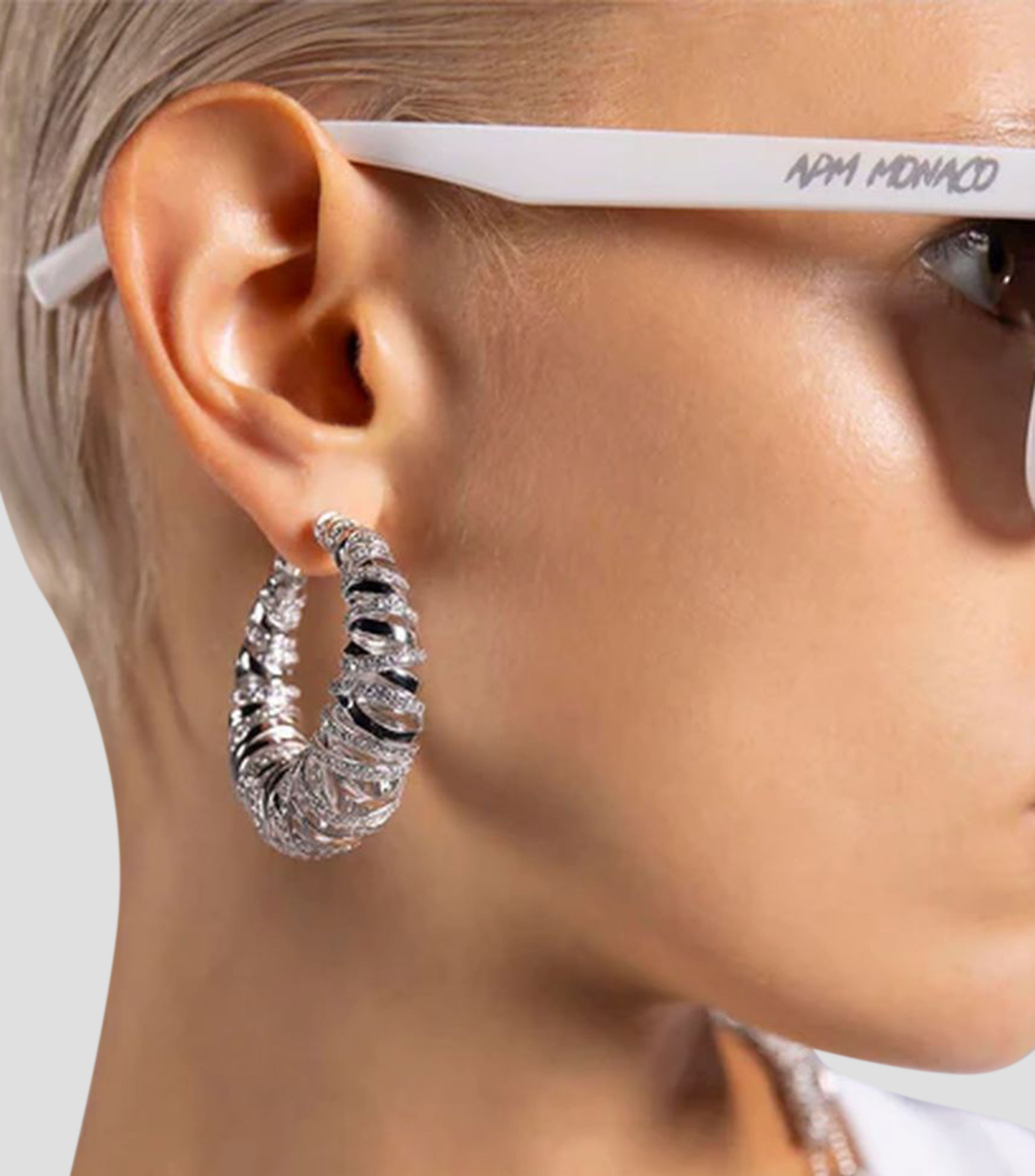 Lentes de sol redondos Hiver blanco Mujer