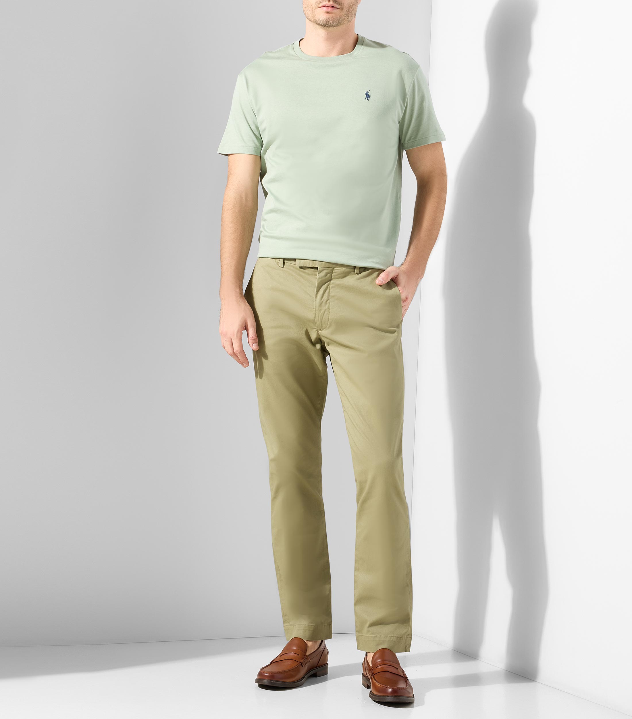 Playera cuello redondo manga corta lisa Hombre