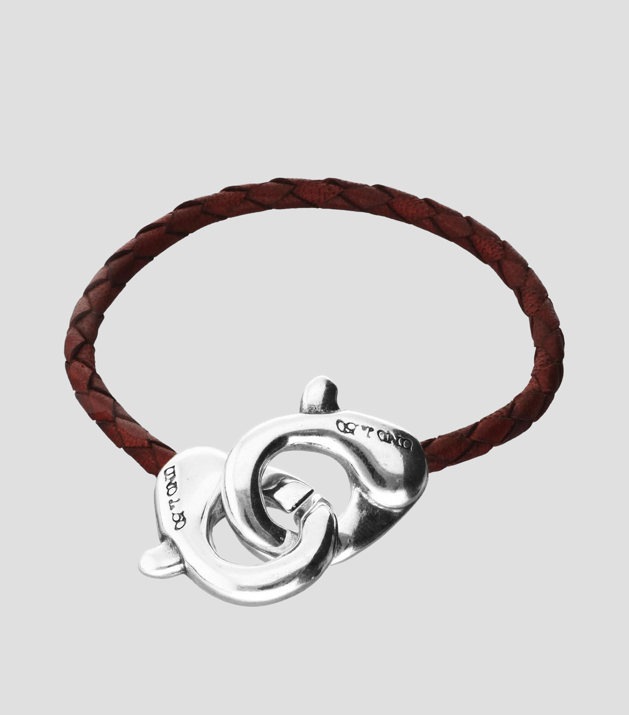 Pulsera trenzada con mosquetones Hombre