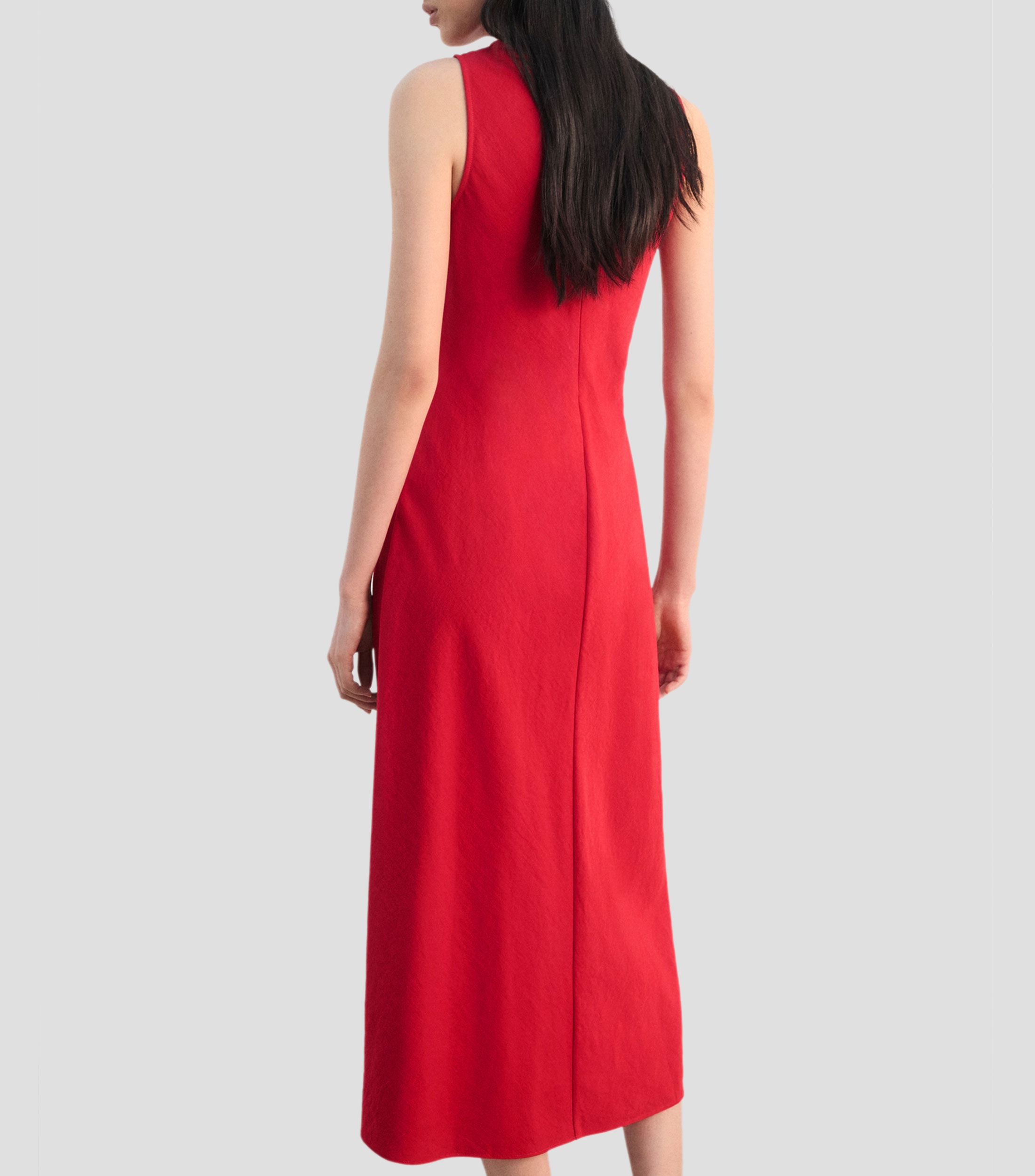 Vestido largo liso Mujer