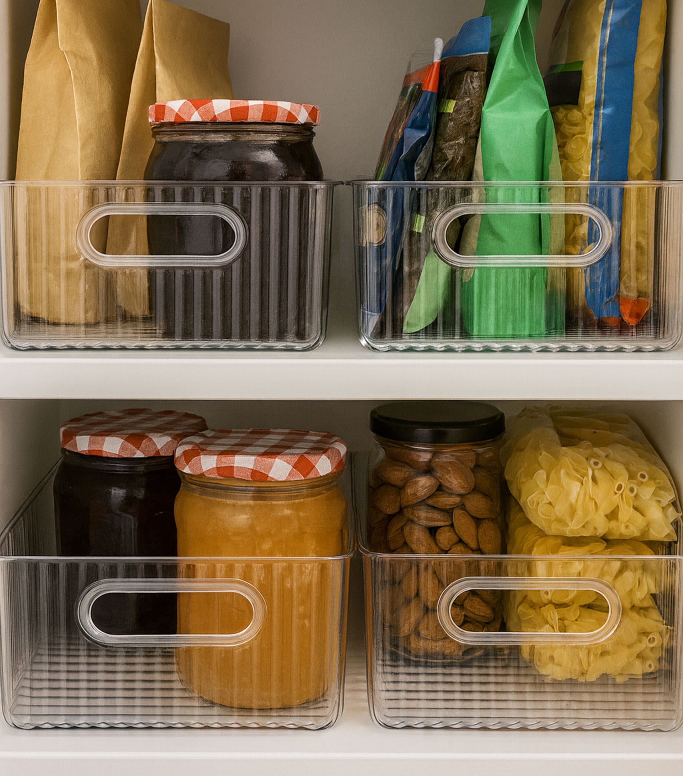 Set 5 contenedores para cocina transparentes en plástico