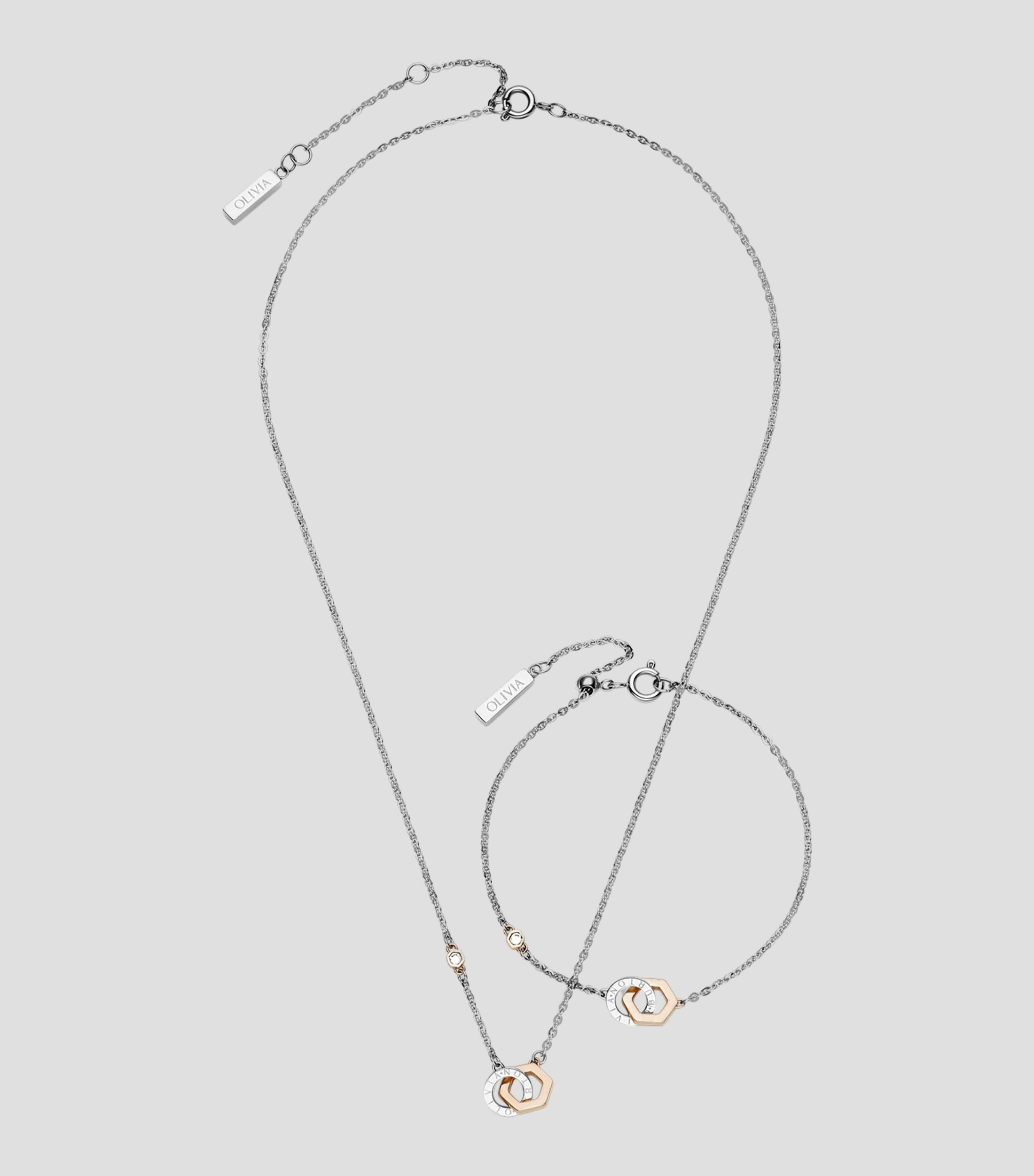 Set de collar y pulsera Interlink Gift Mujer