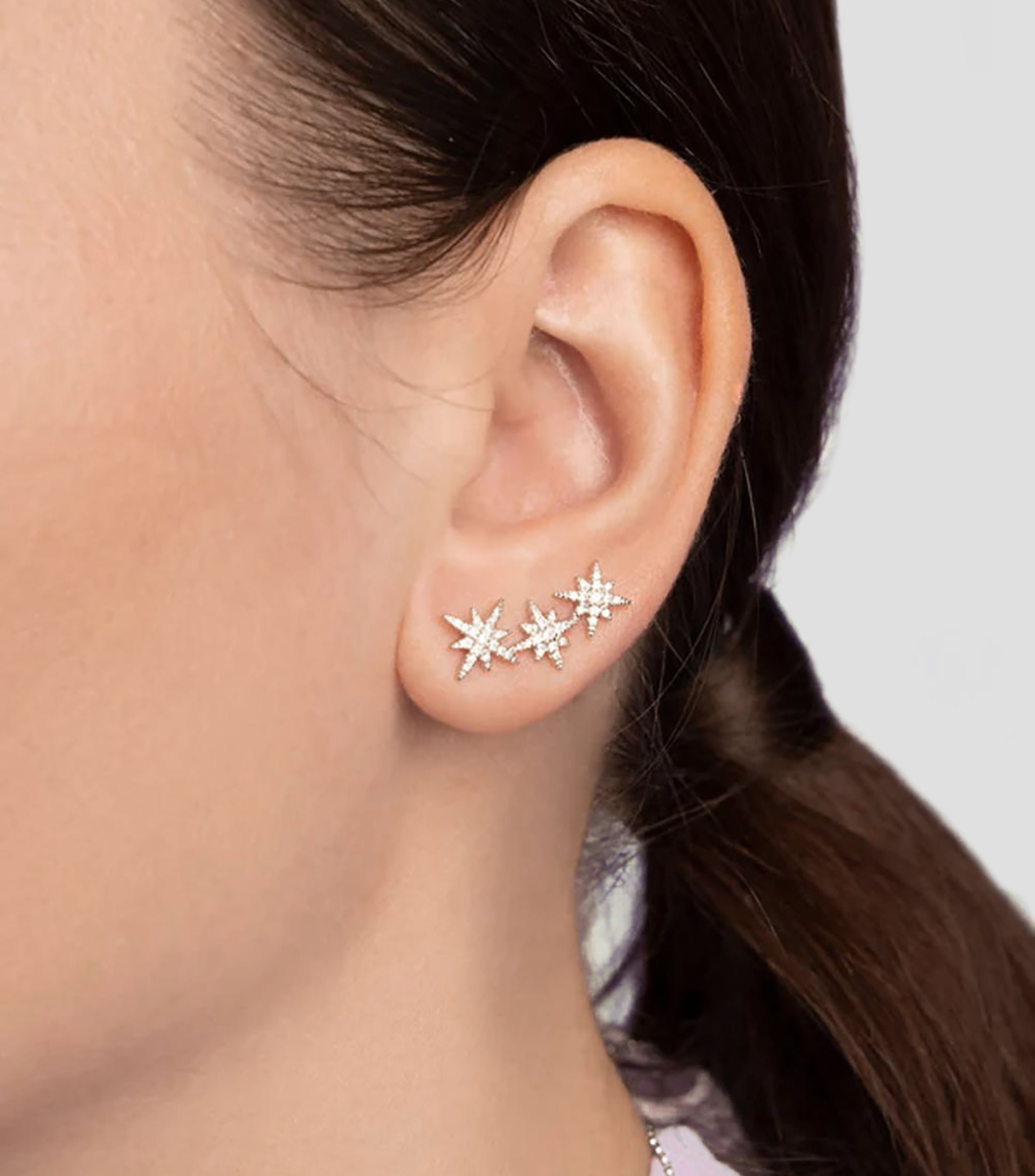Aretes Triples Meteorites Mujer