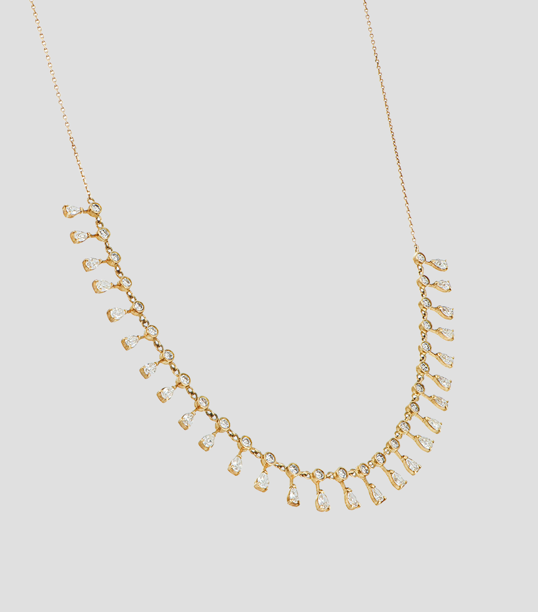Gargantilla en Oro amarillo de 18 Kilates con Diamante Mujer