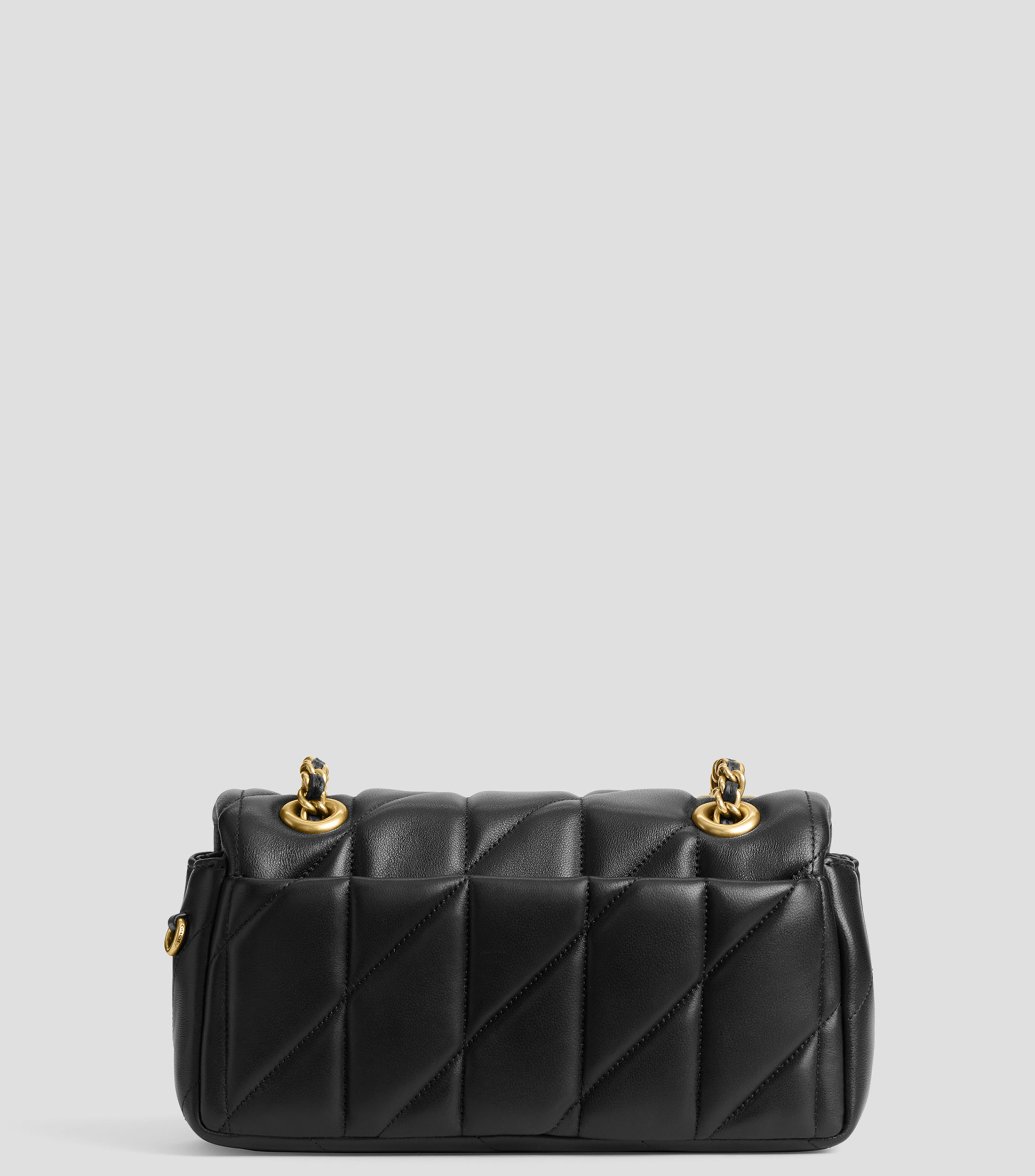 Bolsa shoulder Tabby en piel negra capitonada Mujer
