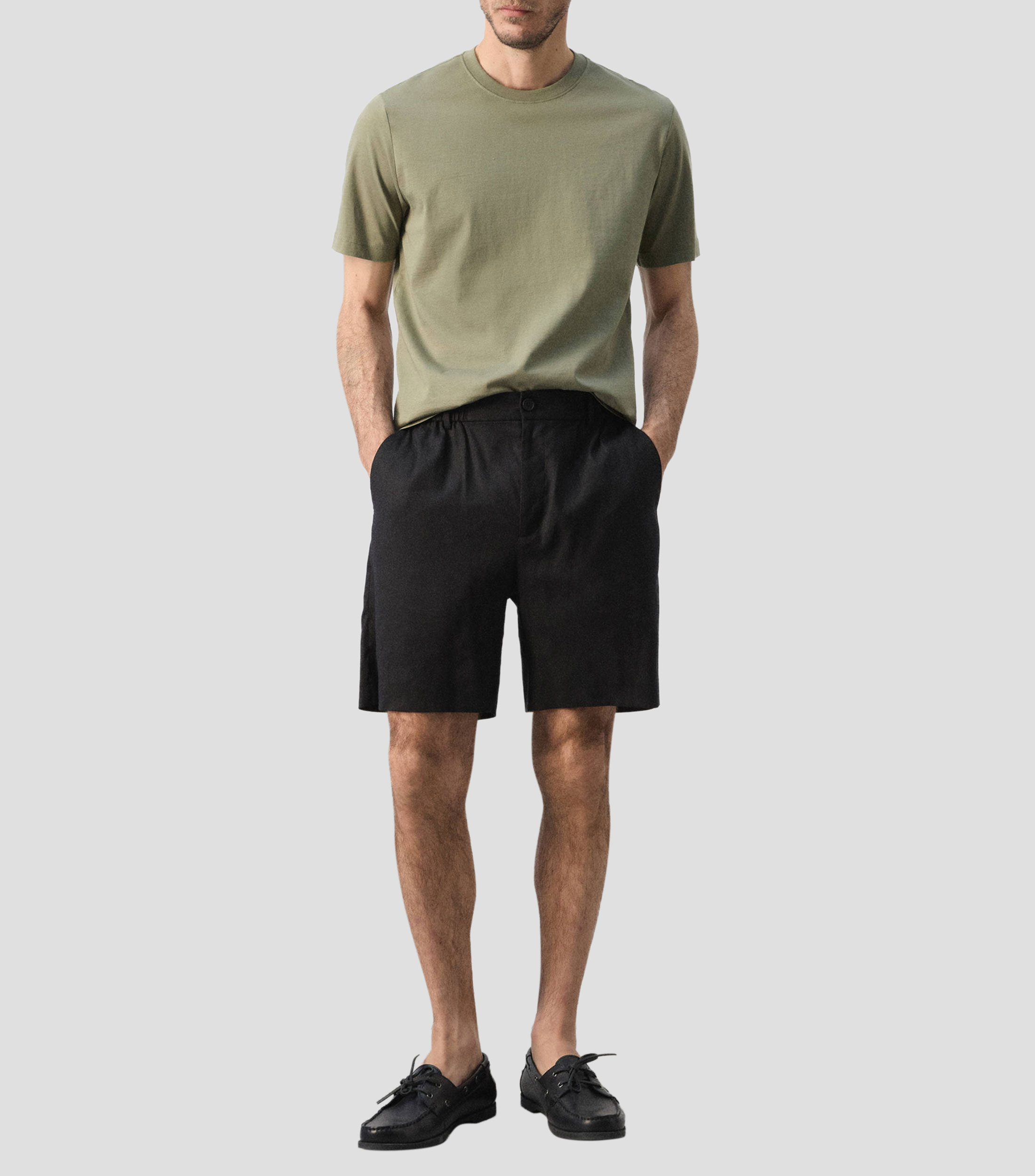 Playera cuello redondo manga corta lisa Hombre