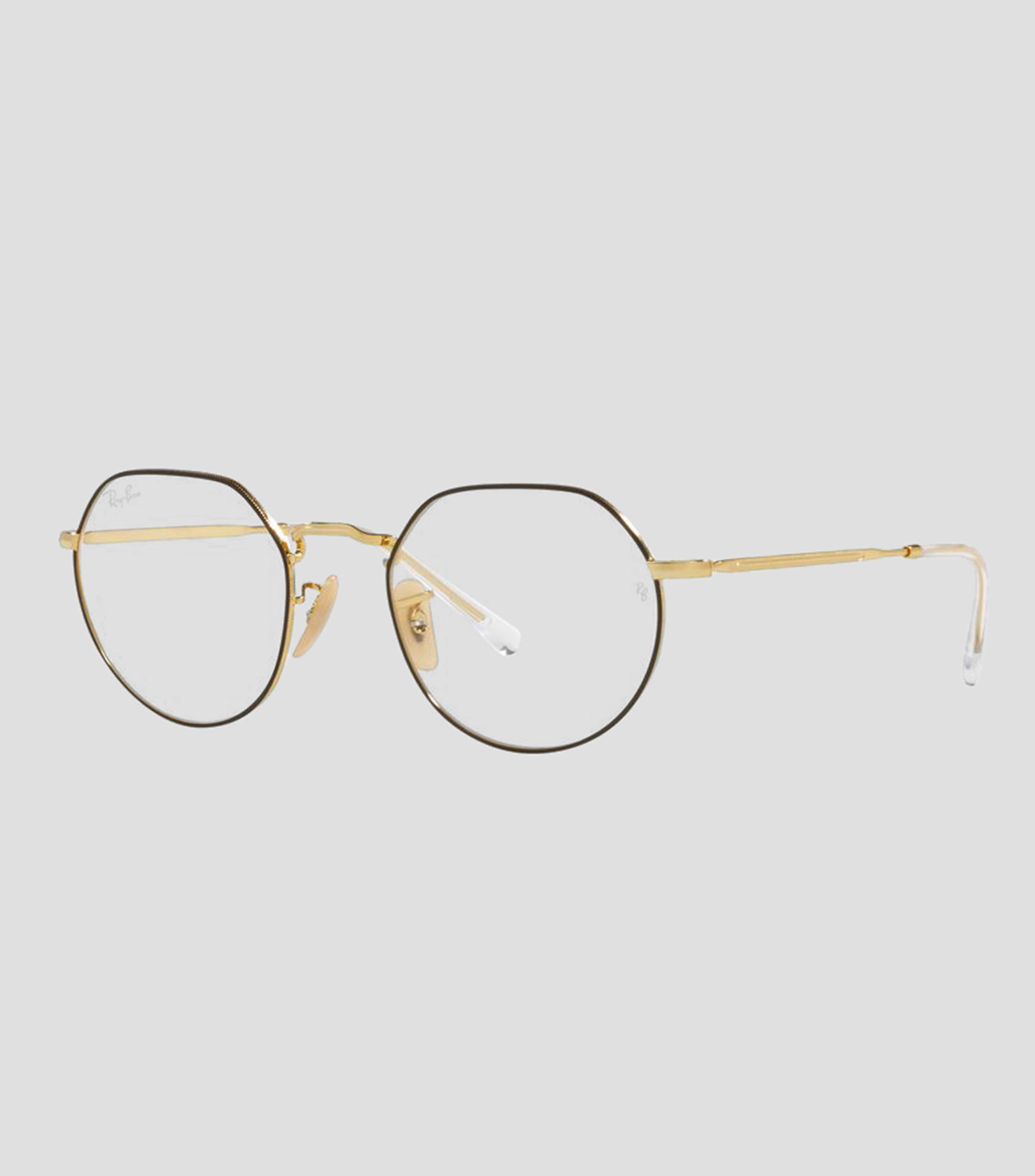 Lentes oftálmicos Hexagonales dorados Unisex