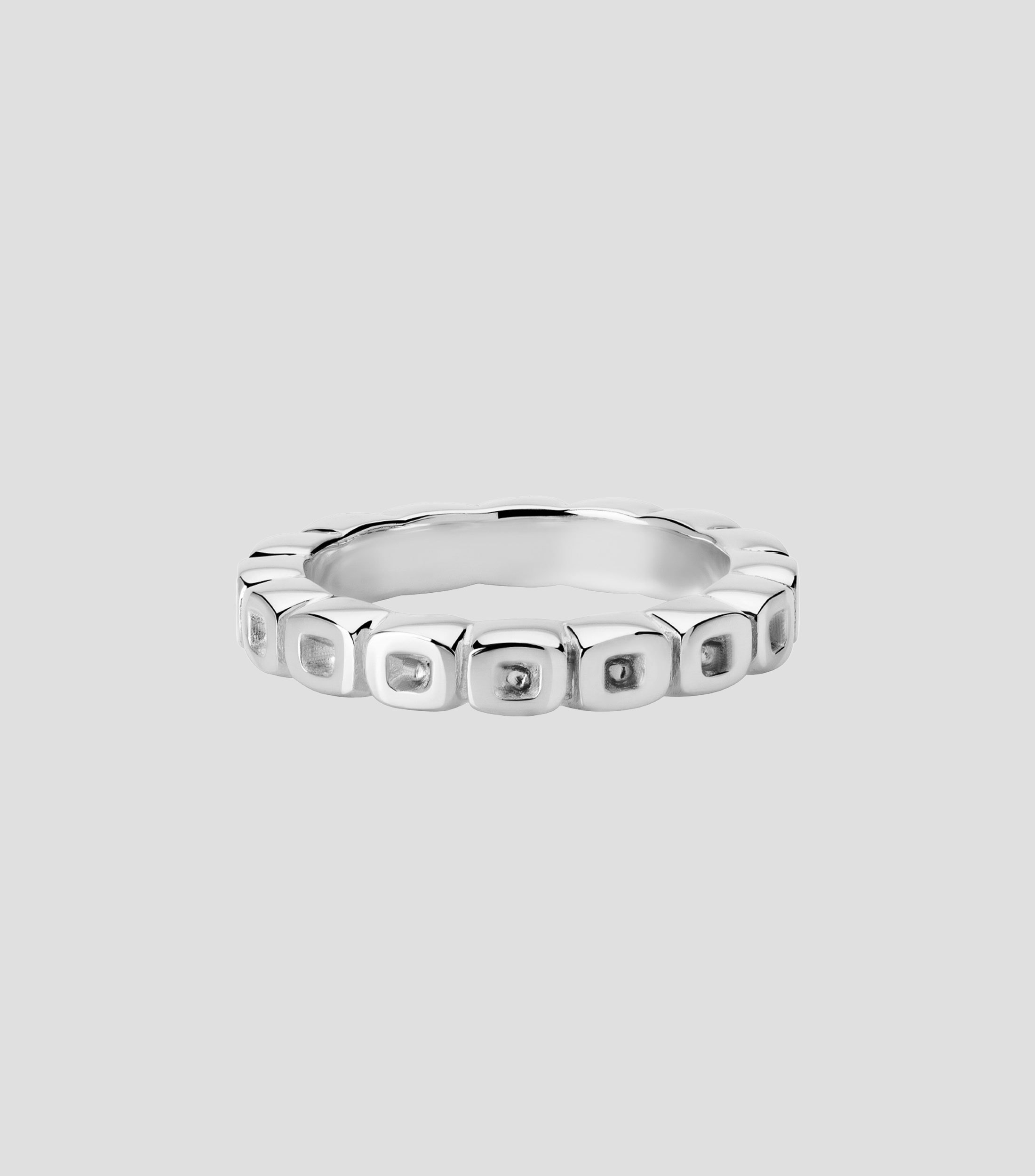 Anillo Tablilla en plata Xocolate Mujer