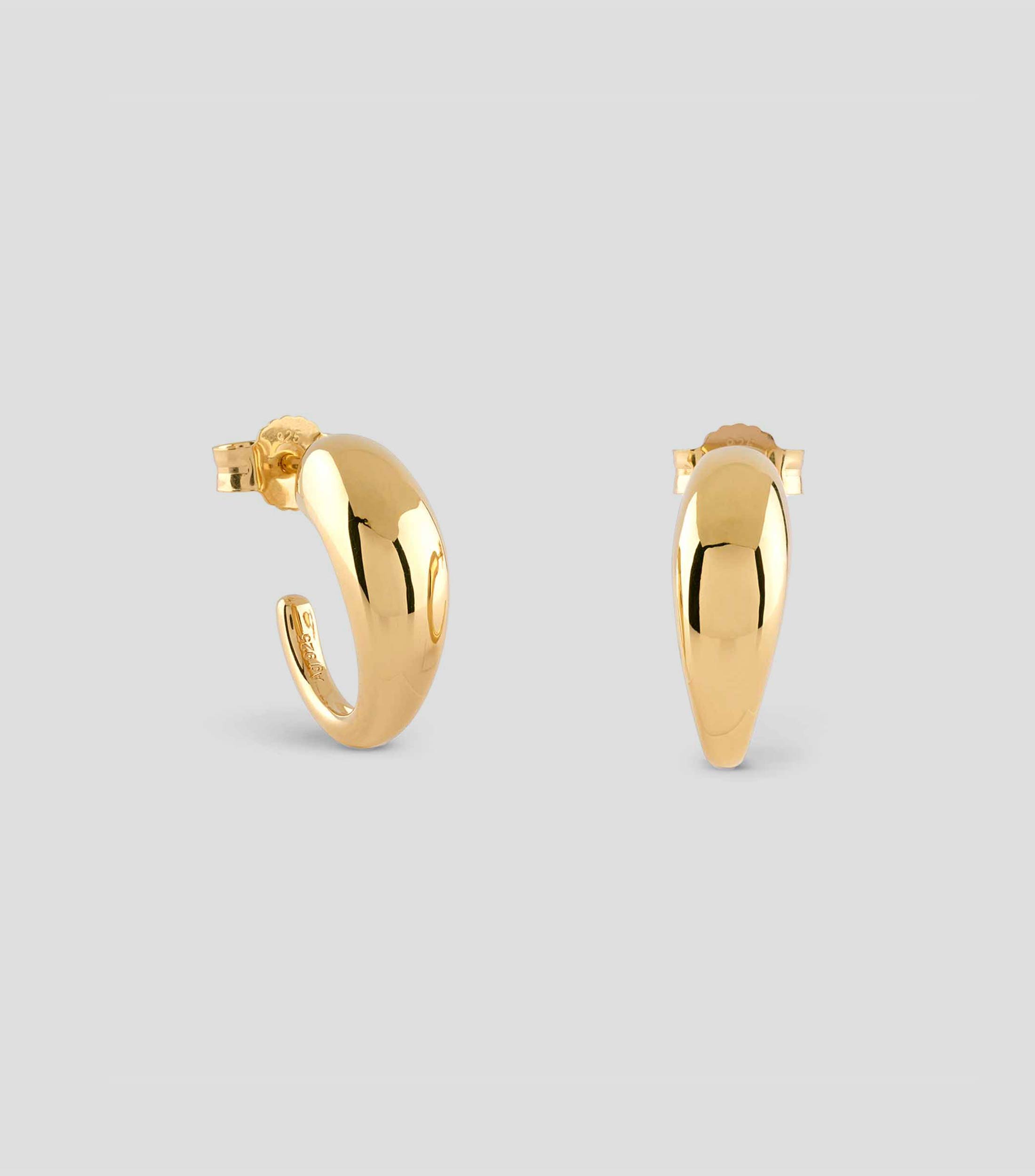 Aretes en plata con aro Mujer