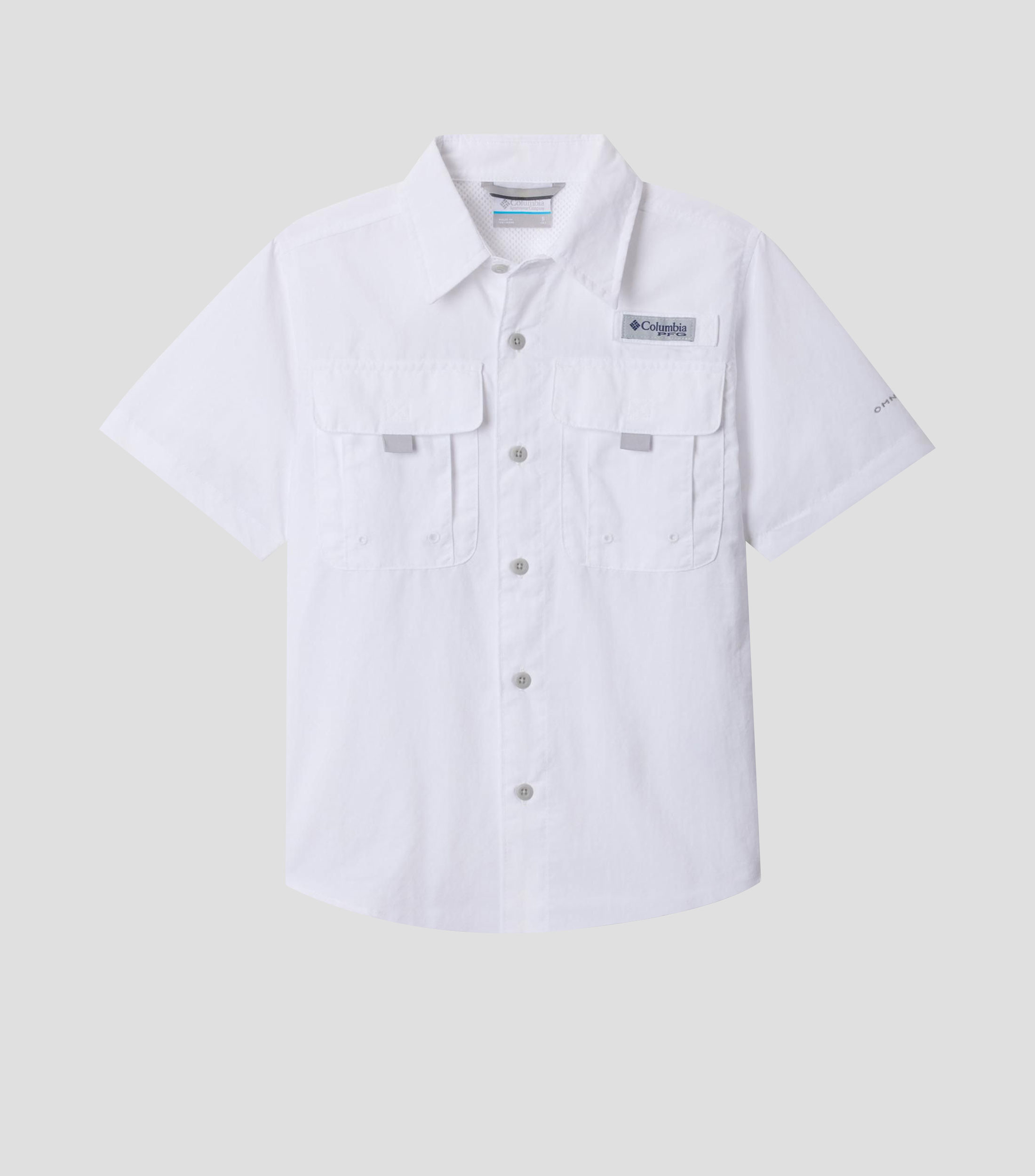 Camisa de pesca lisa manga corta Niño