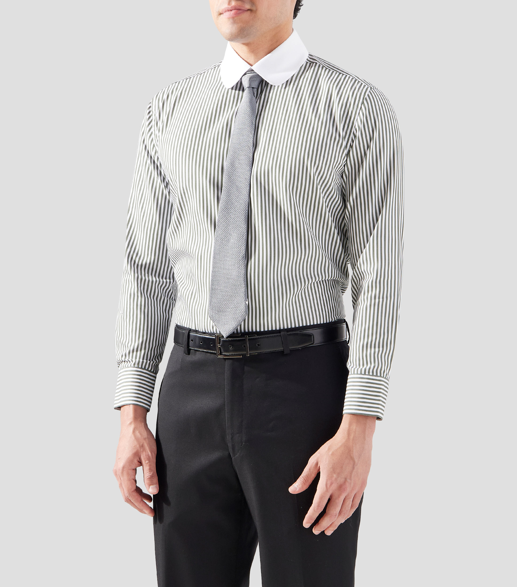 Camisa de rayas manga larga Hombre