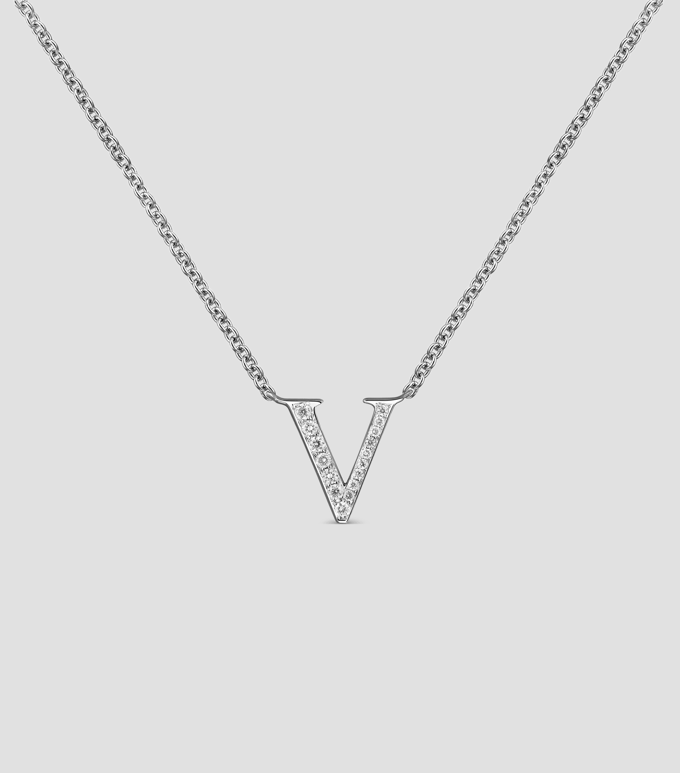 Collar en oro blanco 18 Kts con diamantes Mujer