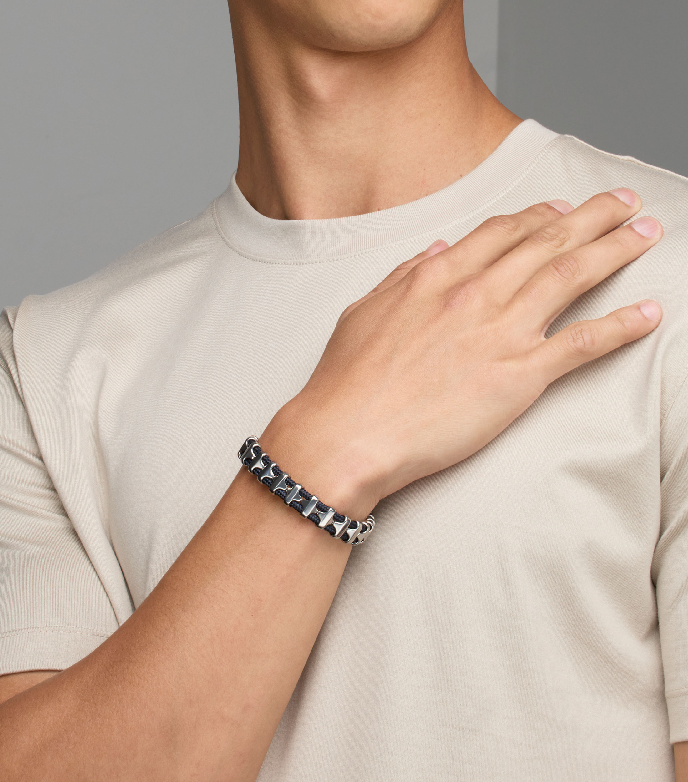 Pulsera azul marino Bold Bob Hombre