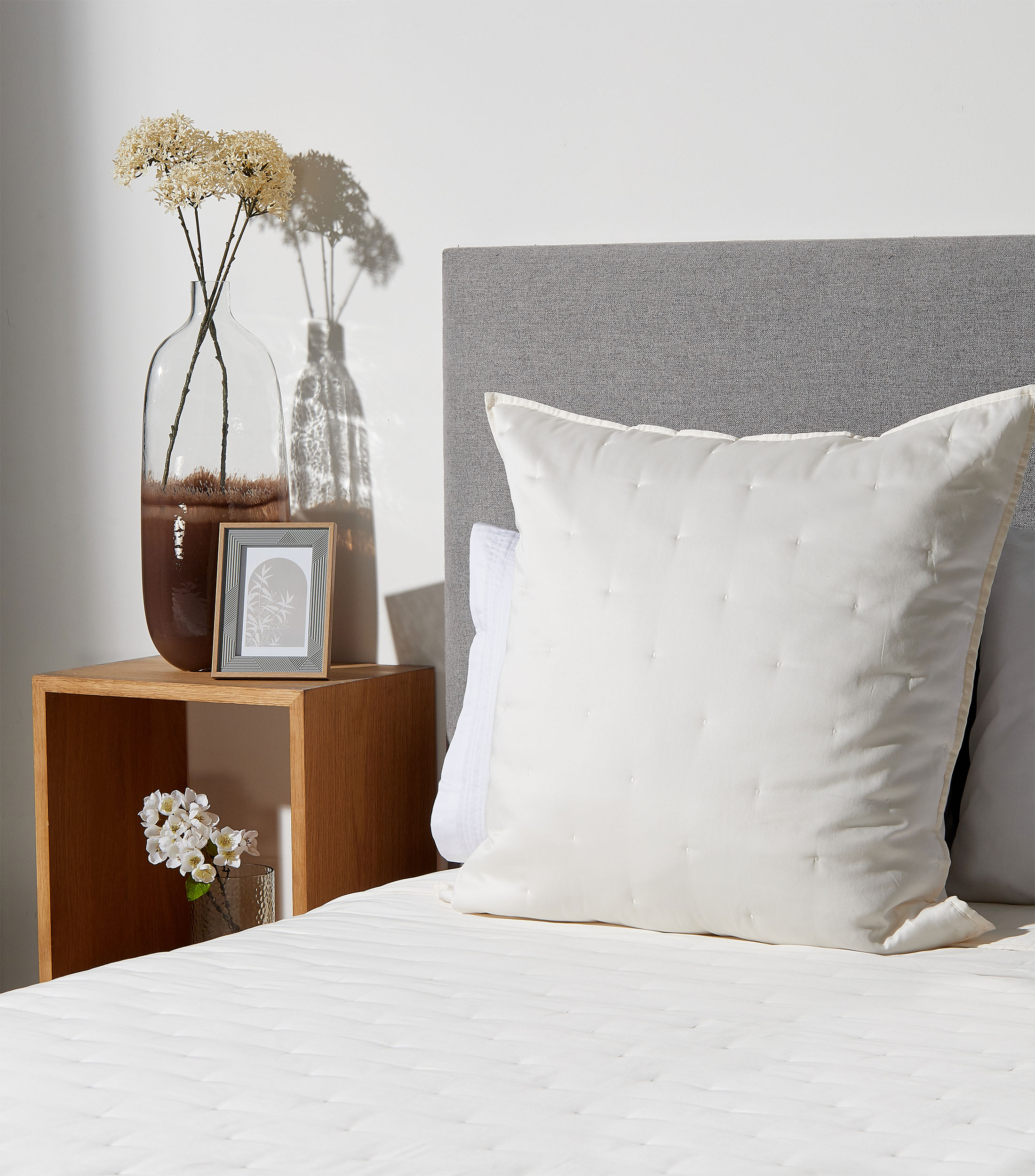 Funda decorativa para cojin Grace blanco