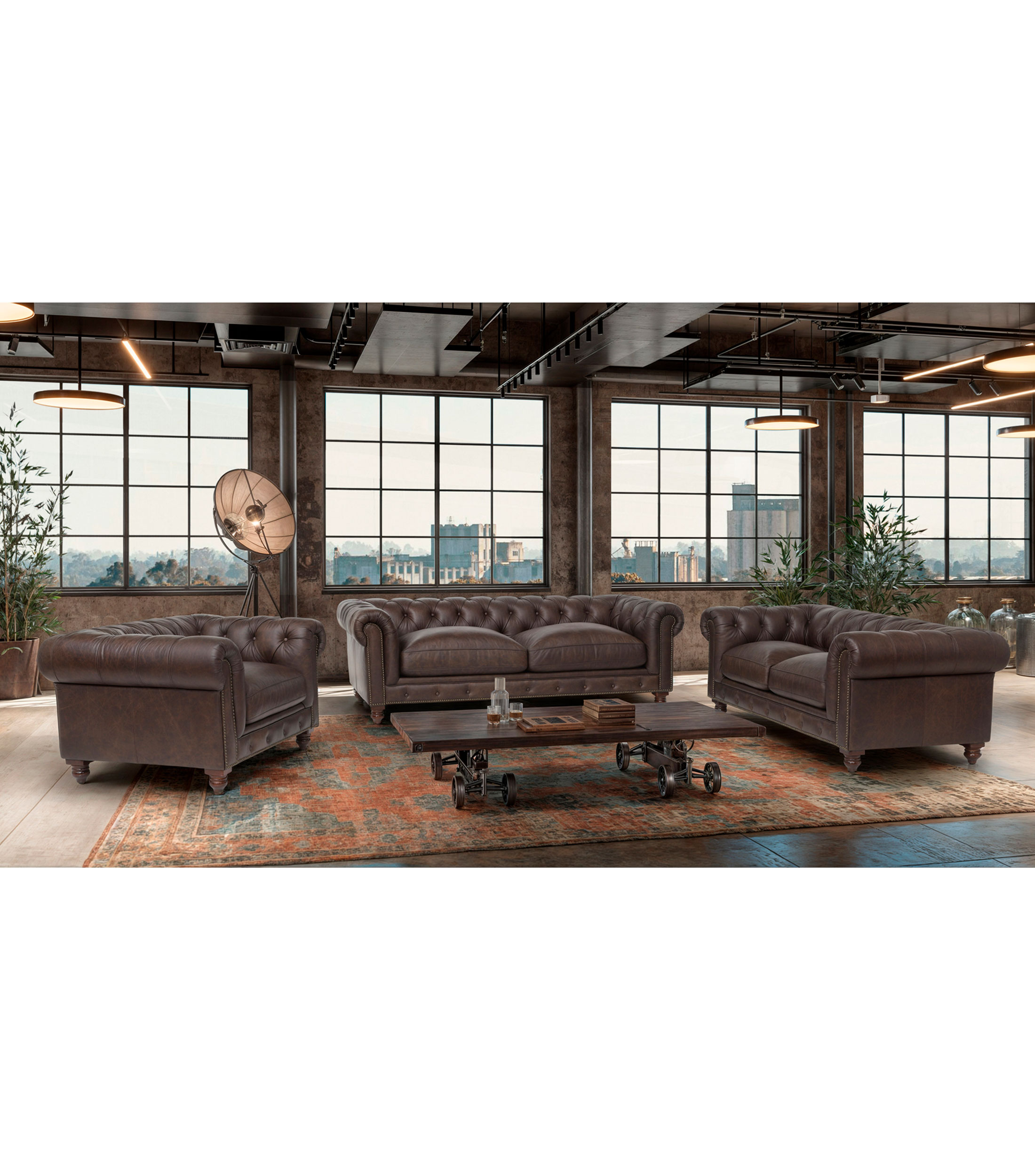 Love Seat en piel Malt Cognac