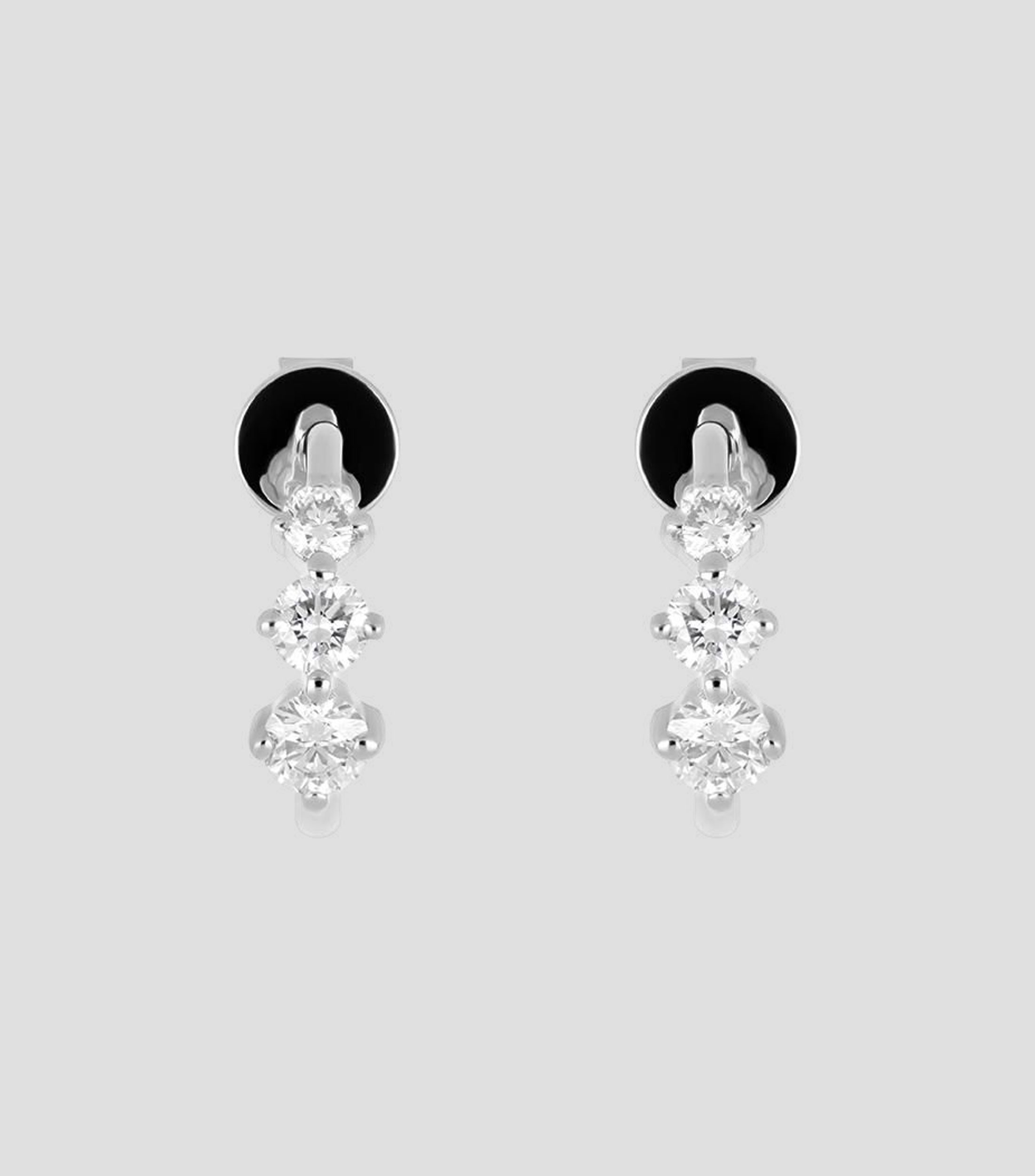 Broqueles Oro blanco de 18 Kilates Mujer