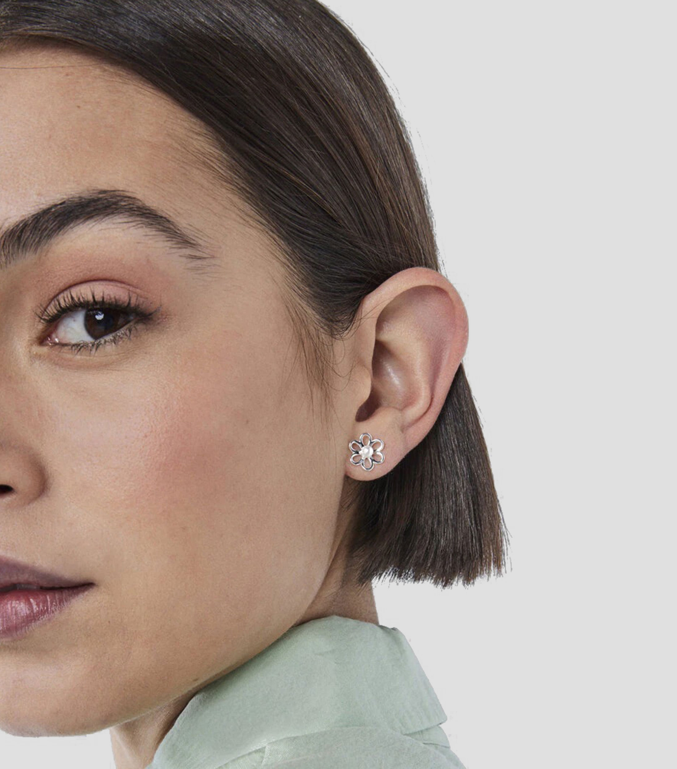 Aretes en plata .925 Maggie con perla Mujer