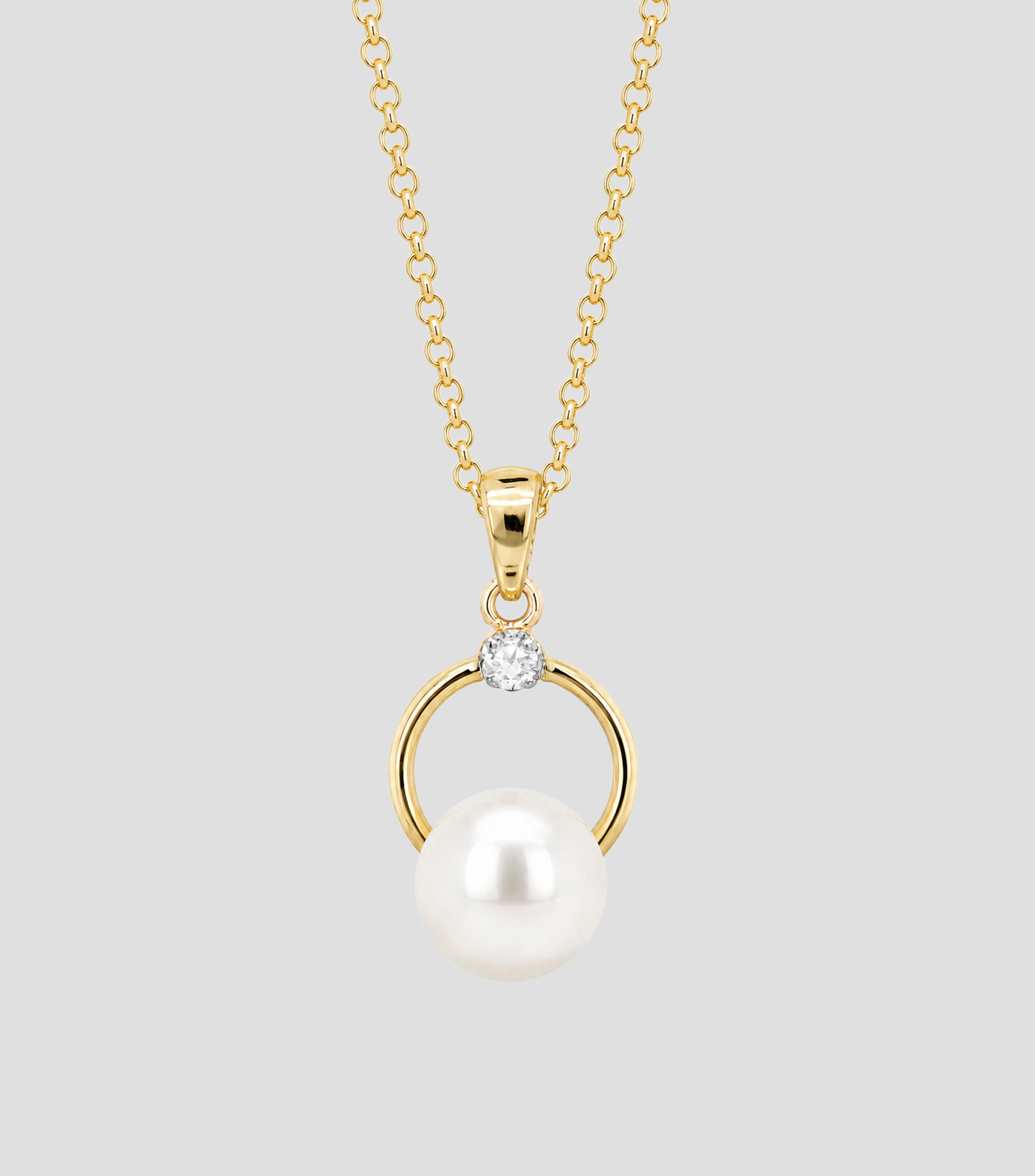 Dije con cadena en Oro de 14 Kilates Mujer