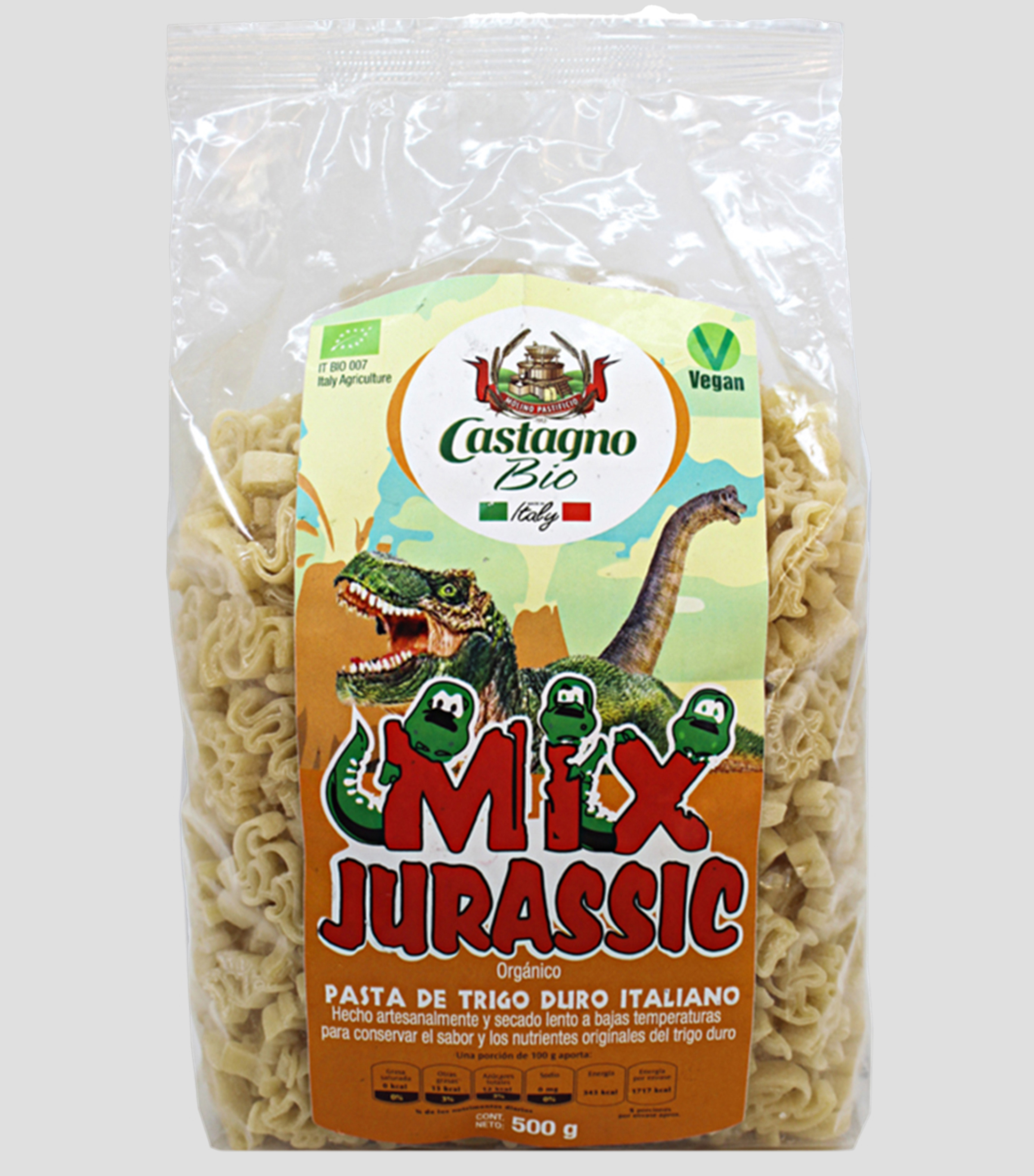 Pasta de Trigo Dura Dinosaurio, 500 g