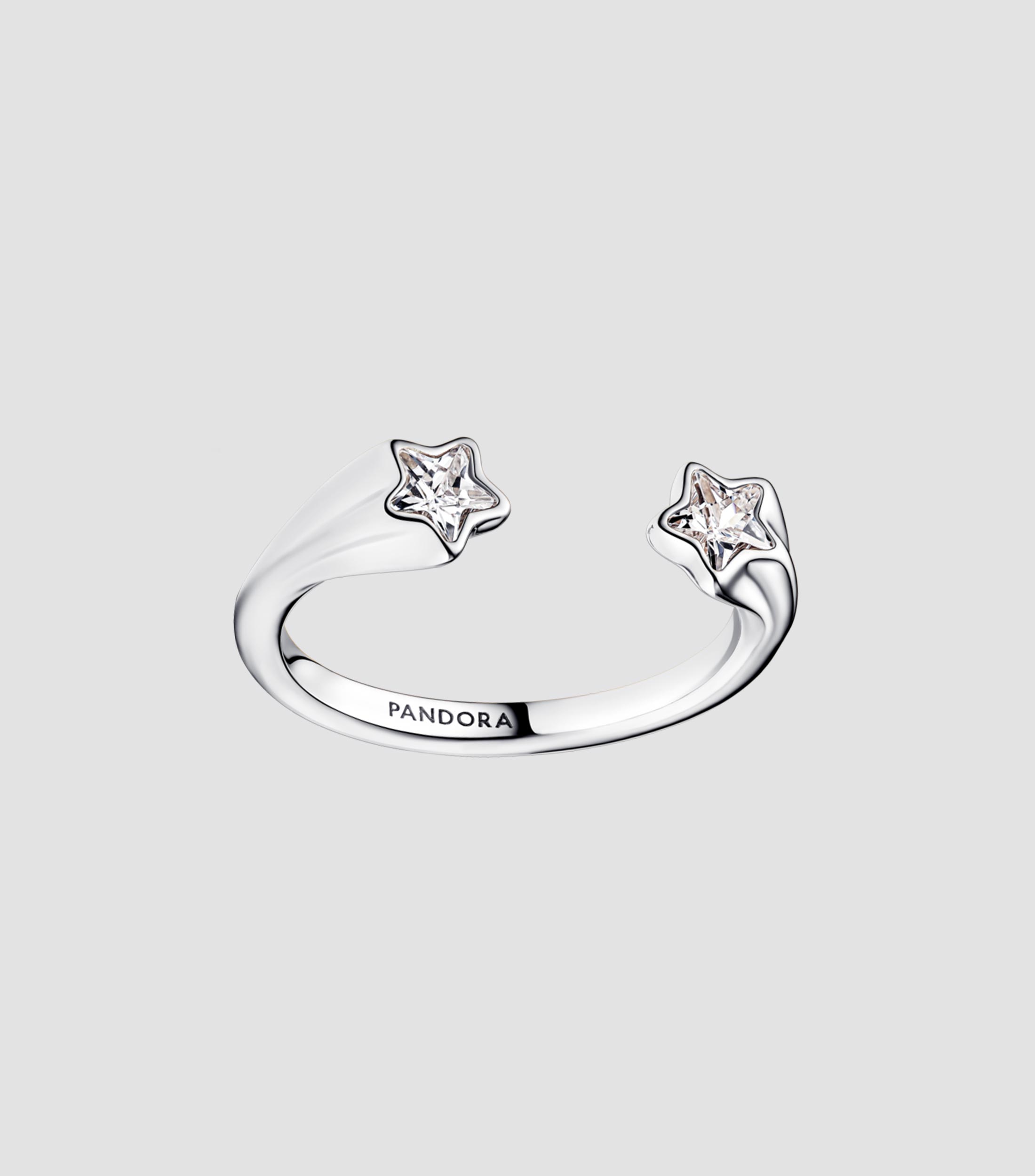Anillo Abierto con Incrustaciones de Estrella Mujer