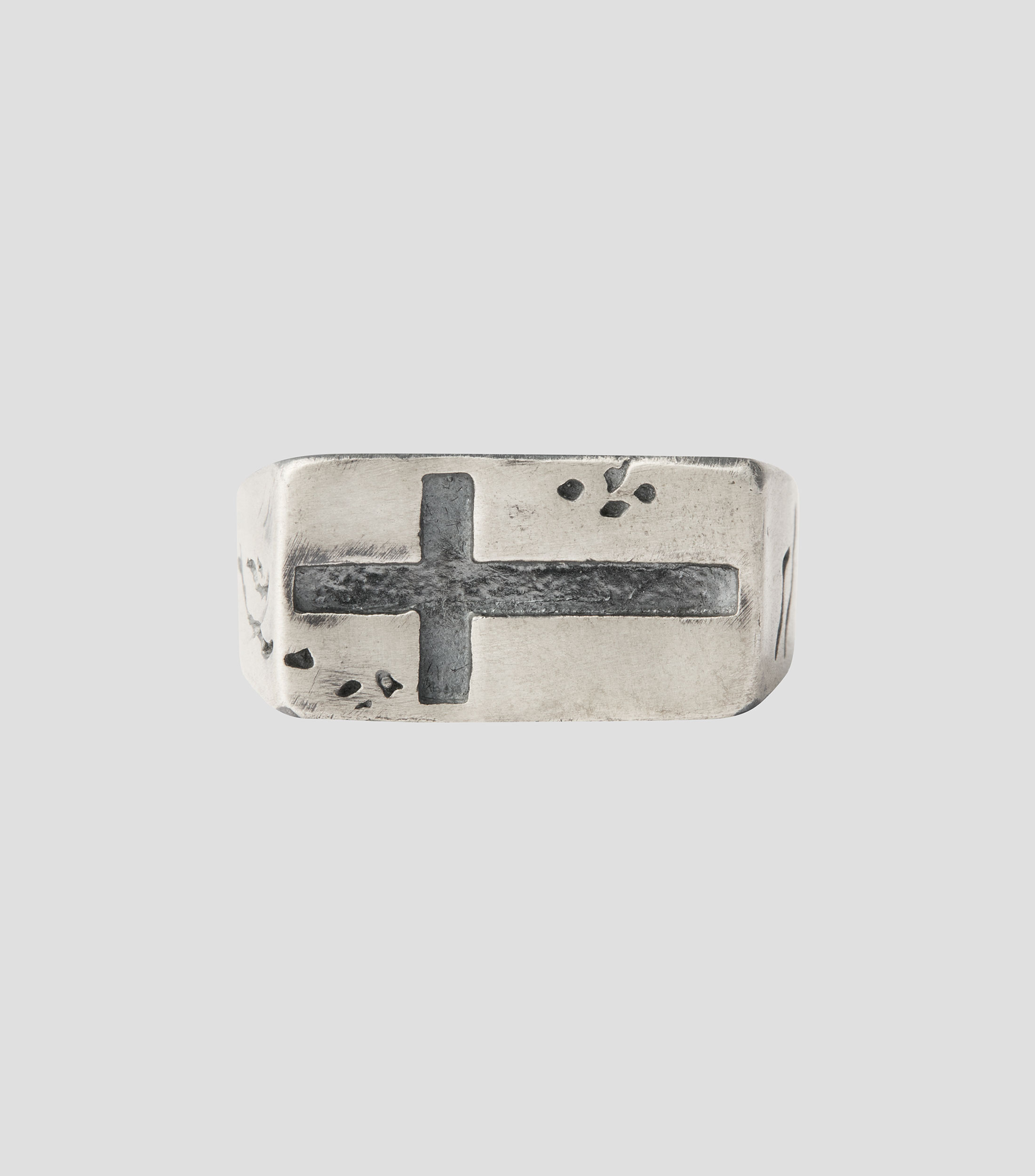 Anillo Horizontal con Cruz Hombre