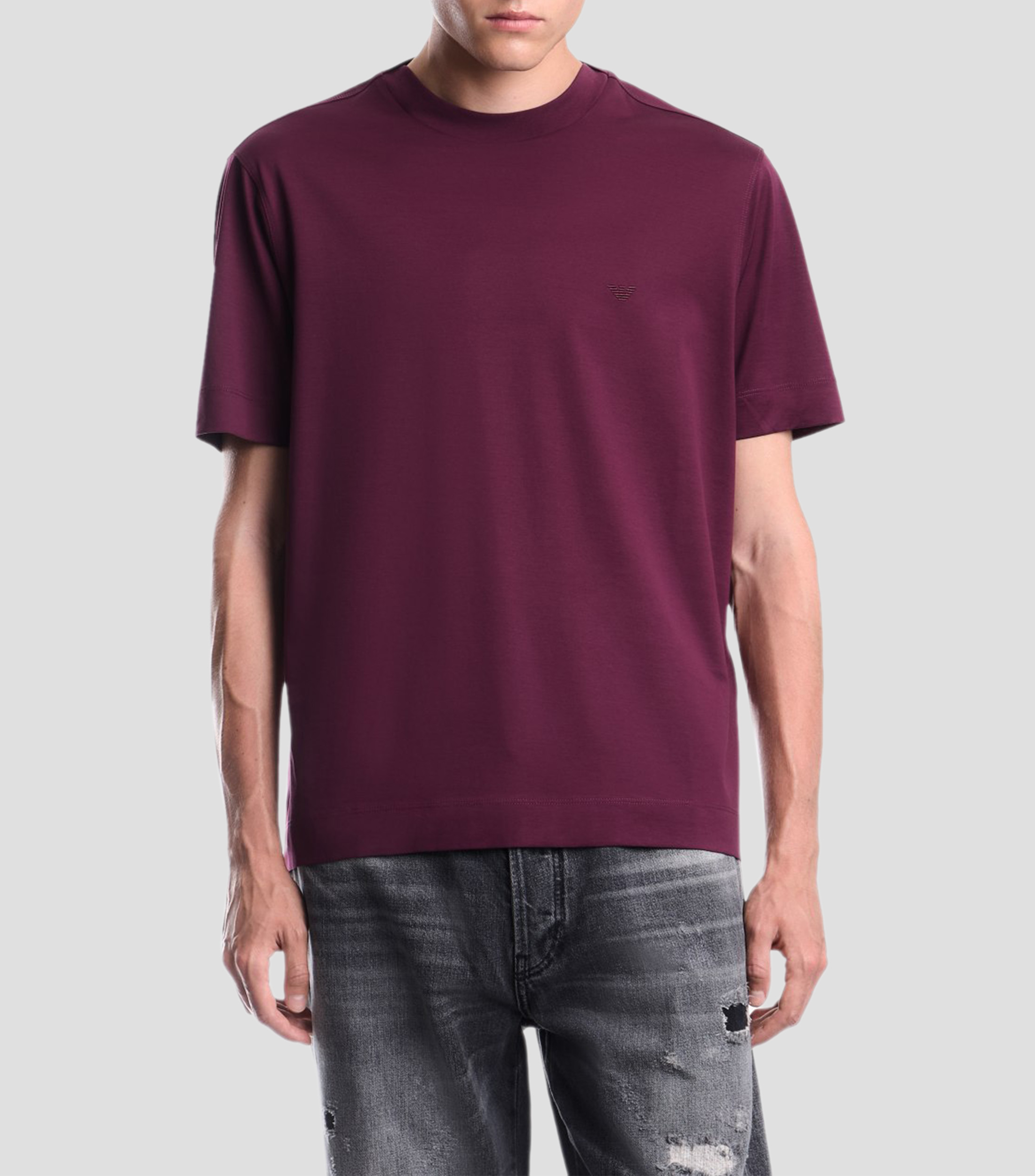Playera cuello redondo manga corta lisa Hombre