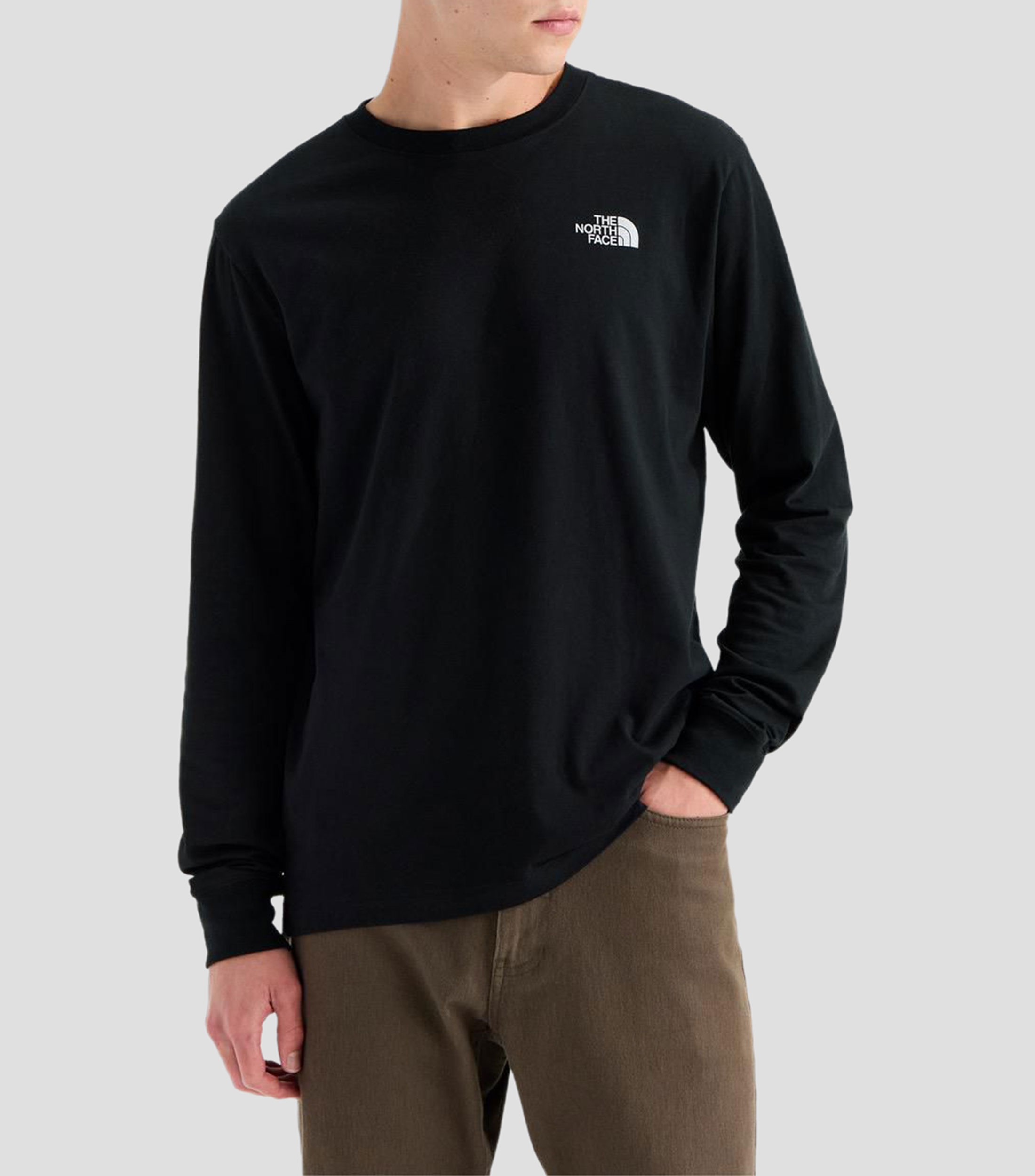 Playera cuello redondo manga larga diseño liso Evolution Hombre