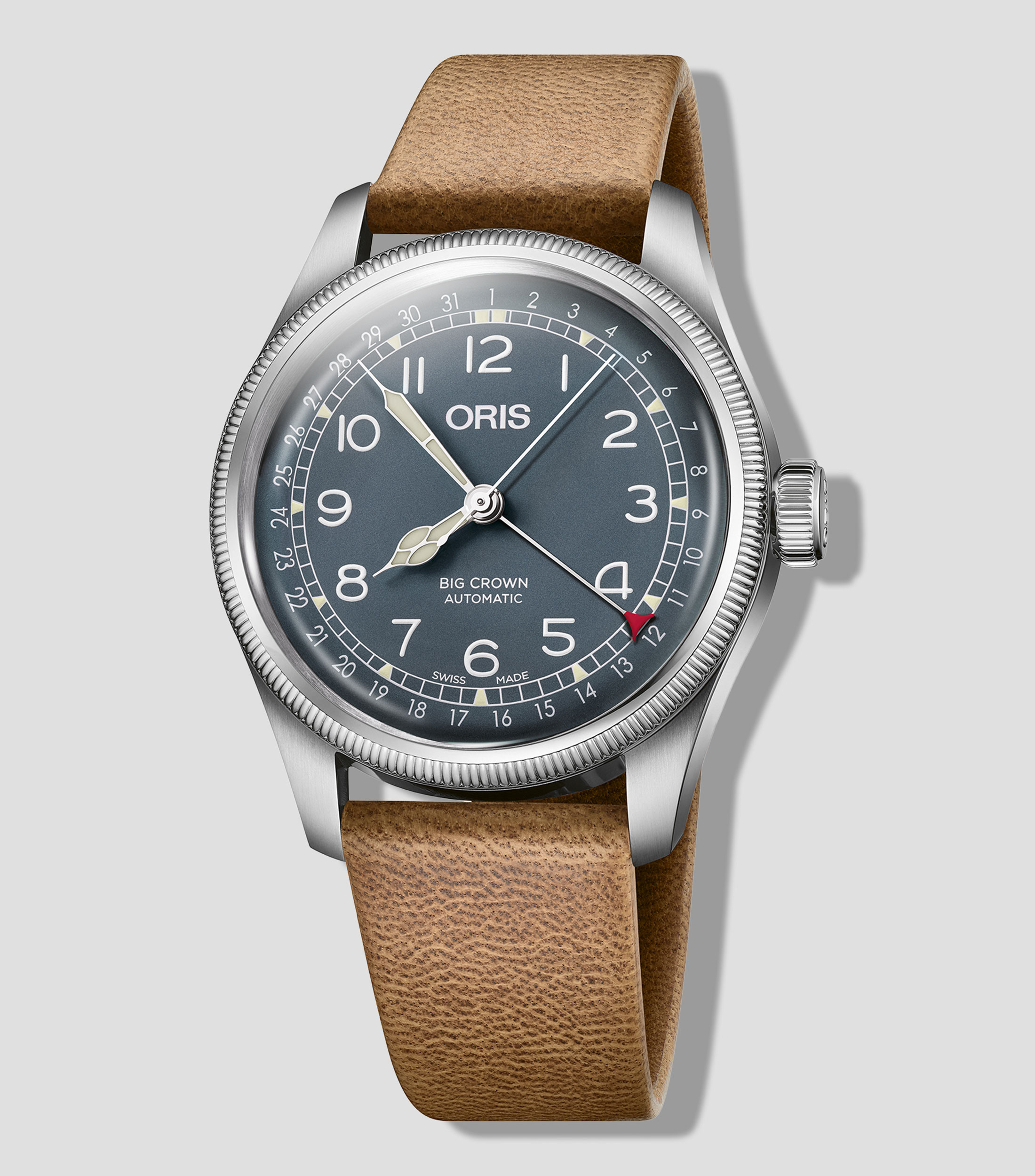 Reloj Unisex Big Crown Pointer Date casual plateado