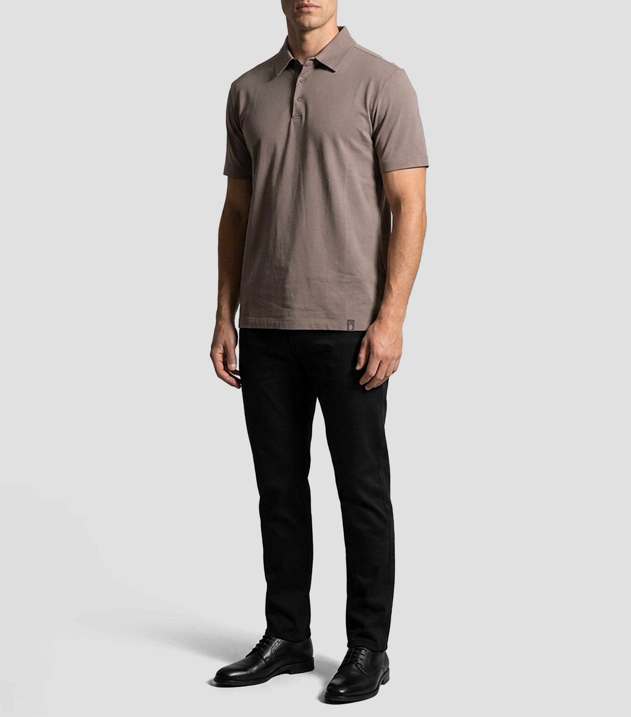 Playera tipo polo manga corta lisa Hombre